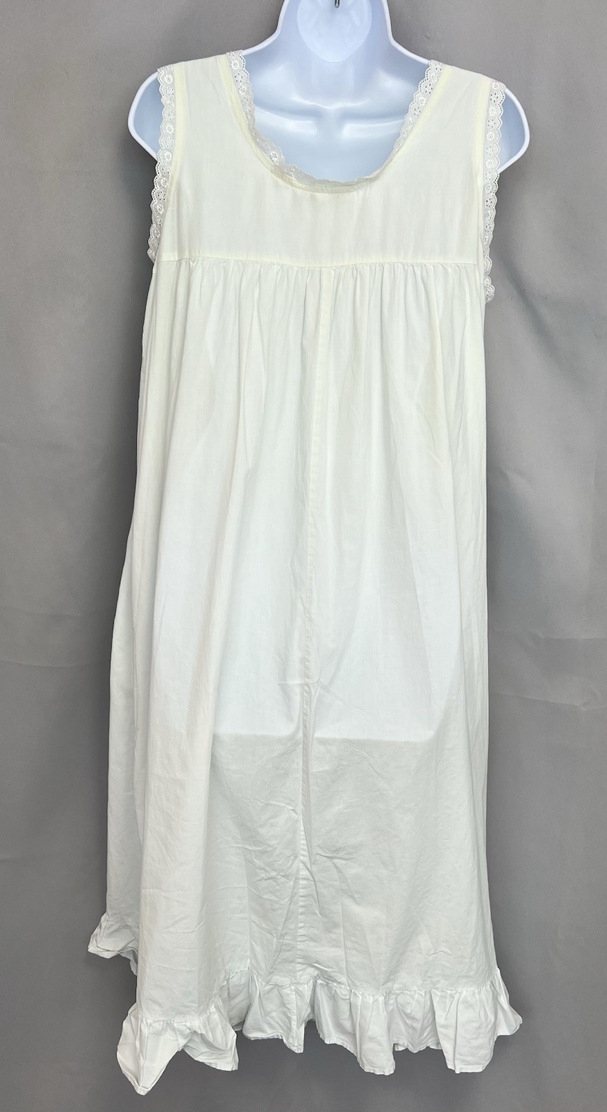 VTG Allison Smith Nightgown Womens Medium Green 100% Cotton Victorian Y2K