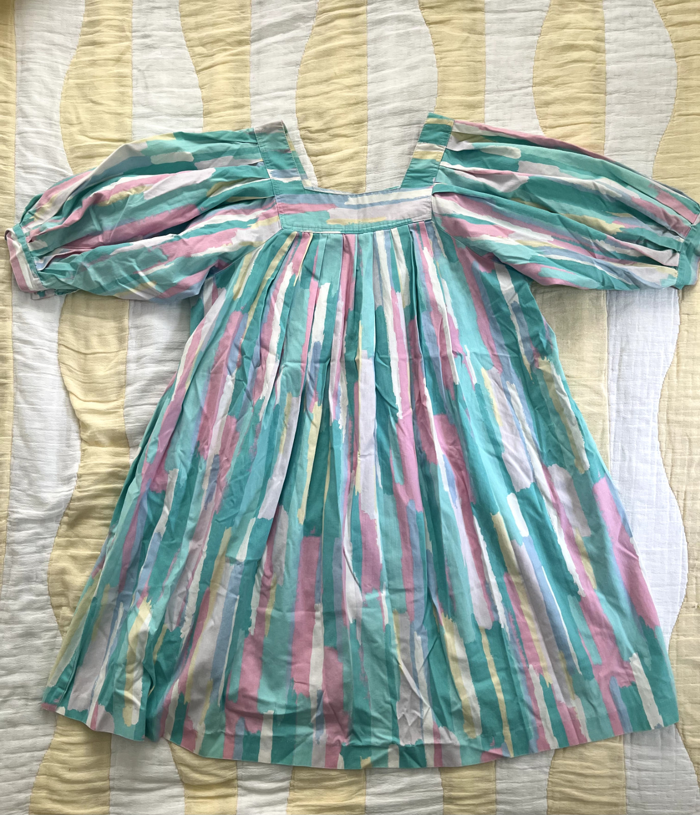 VTG 60s-70s Ruth Norman for Saks Fifth Avenue Multicolored Mini Flowy Dress