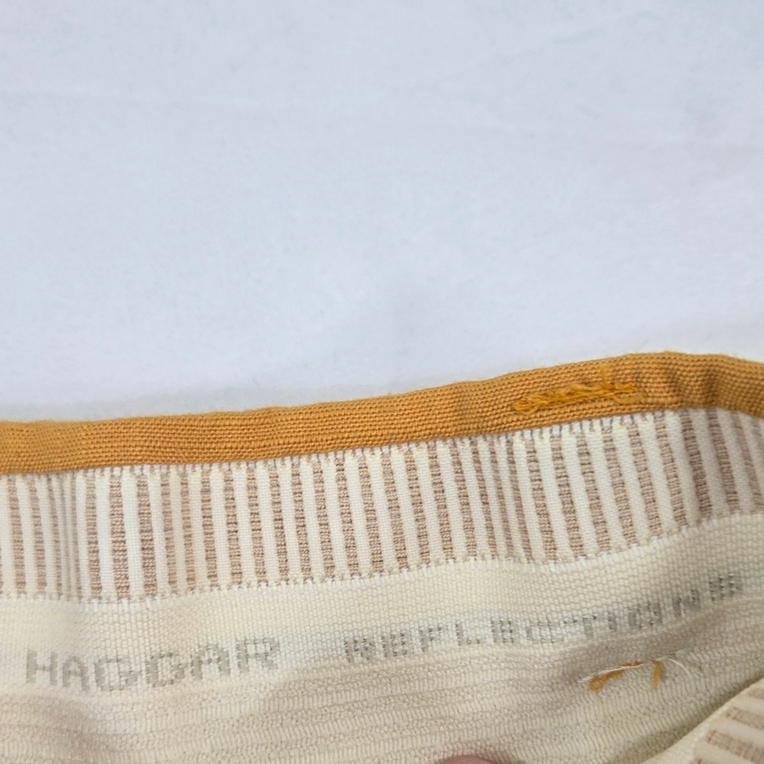 VTG Haggar Trousers Pants 10 (Tag VTG 14) Yellow Pleated High Waist Made In USA