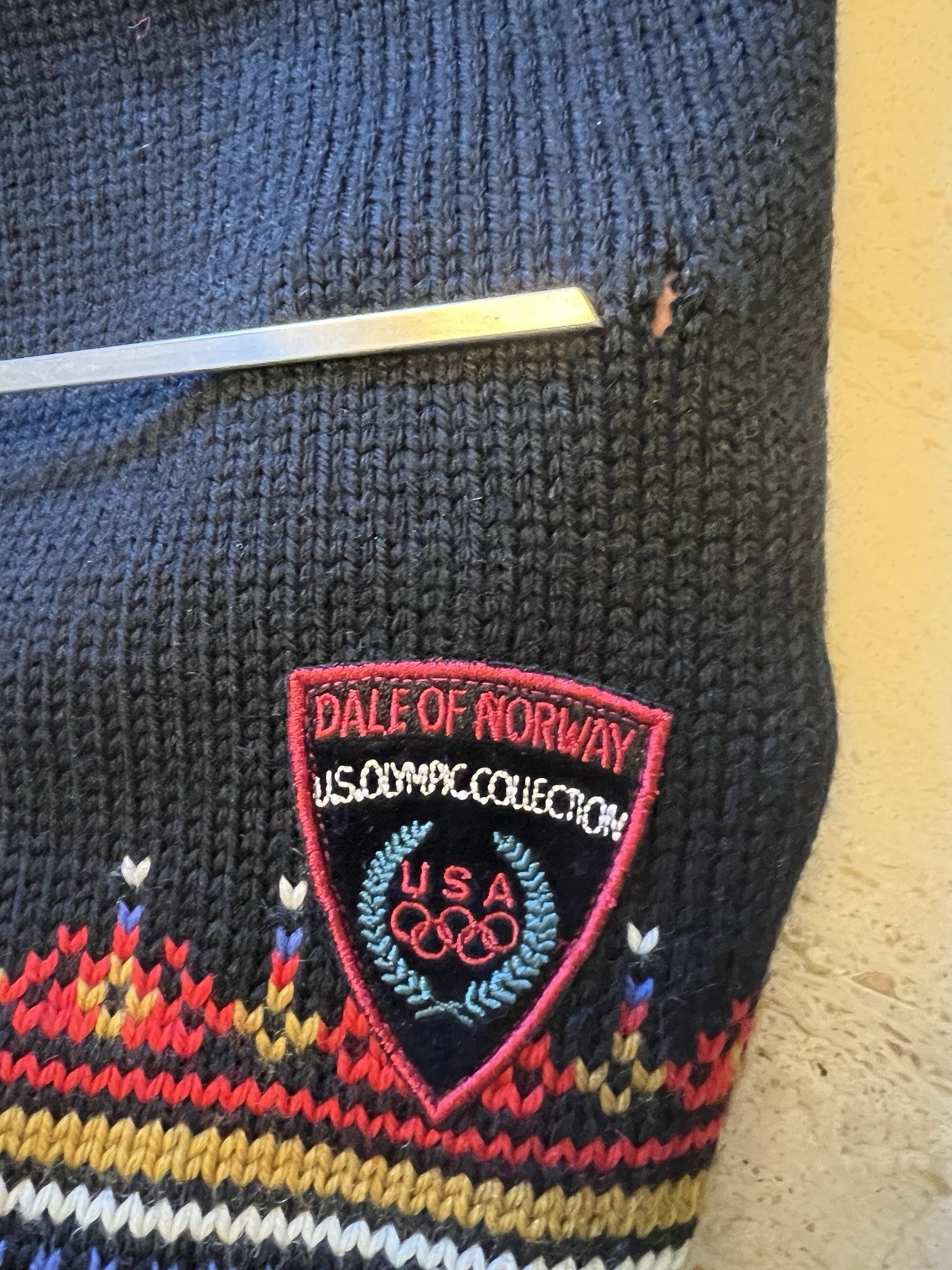 VTG Dale of Norway Wool USA Olympic Sweater XS Size Norwegian Craftsmanship Rare