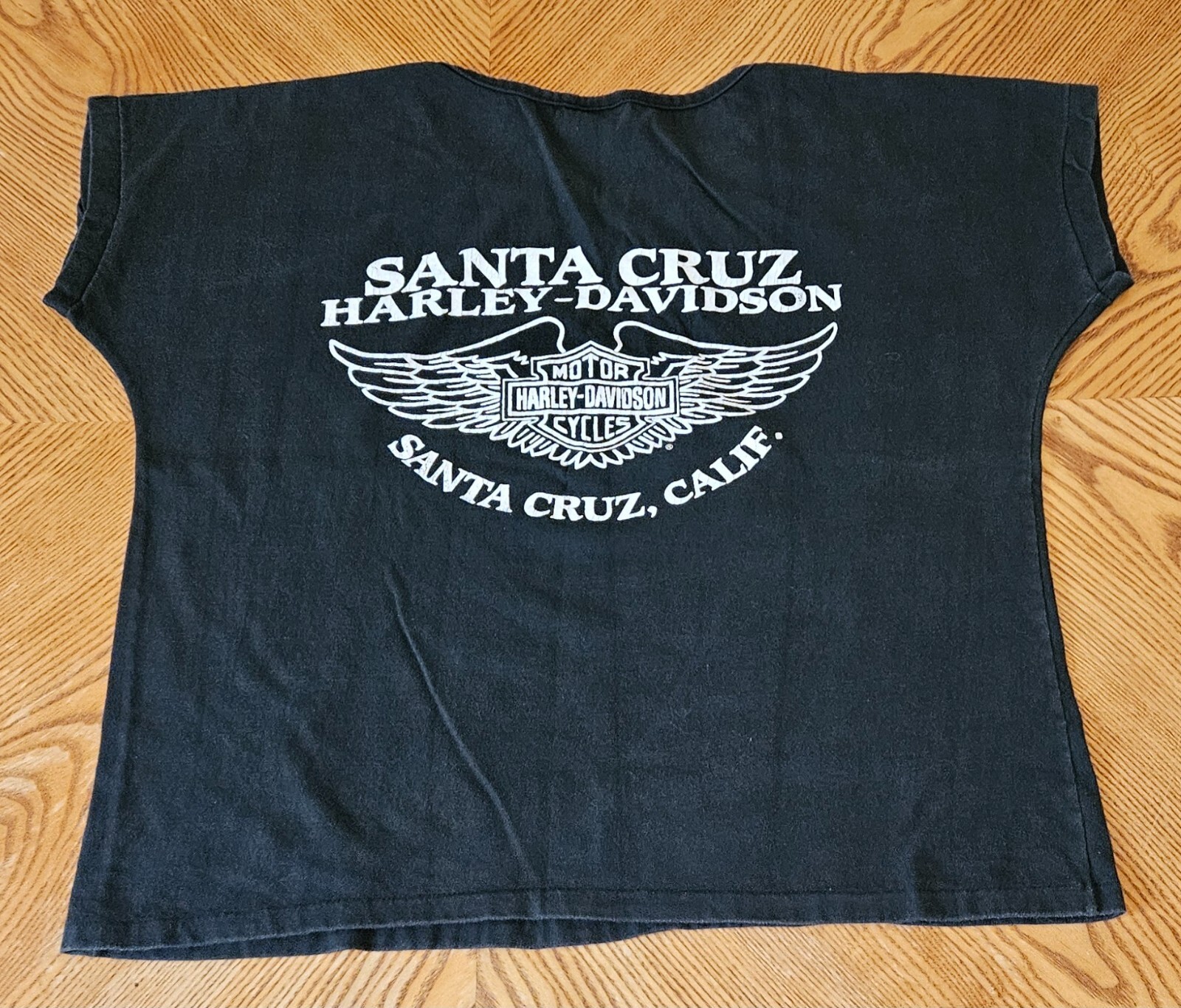Vintage 3D Emblem 1988 Harley Davidson Womens Eagle Rose Crop Top Santa Cruz M