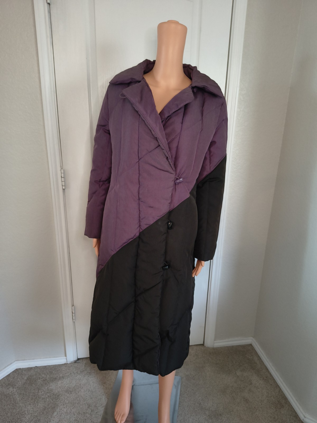 Vintage Retro Duck Down Puffer Momcore Grandmacore Coat Women’s Size Small -DP34