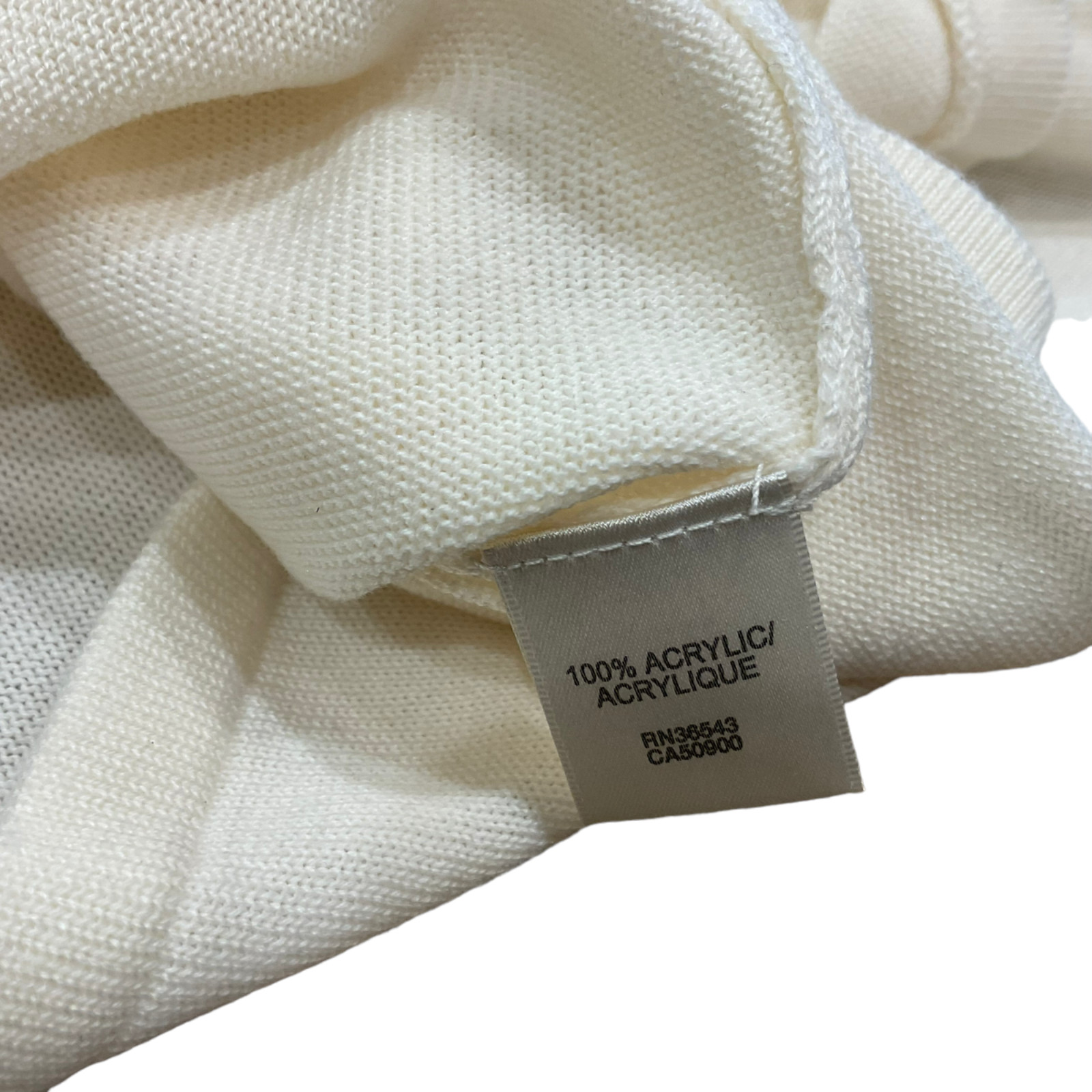New VAN HEUSEN Cream white Multi-Color Stripe Acrylic Sweater Women’s Sz M y2k