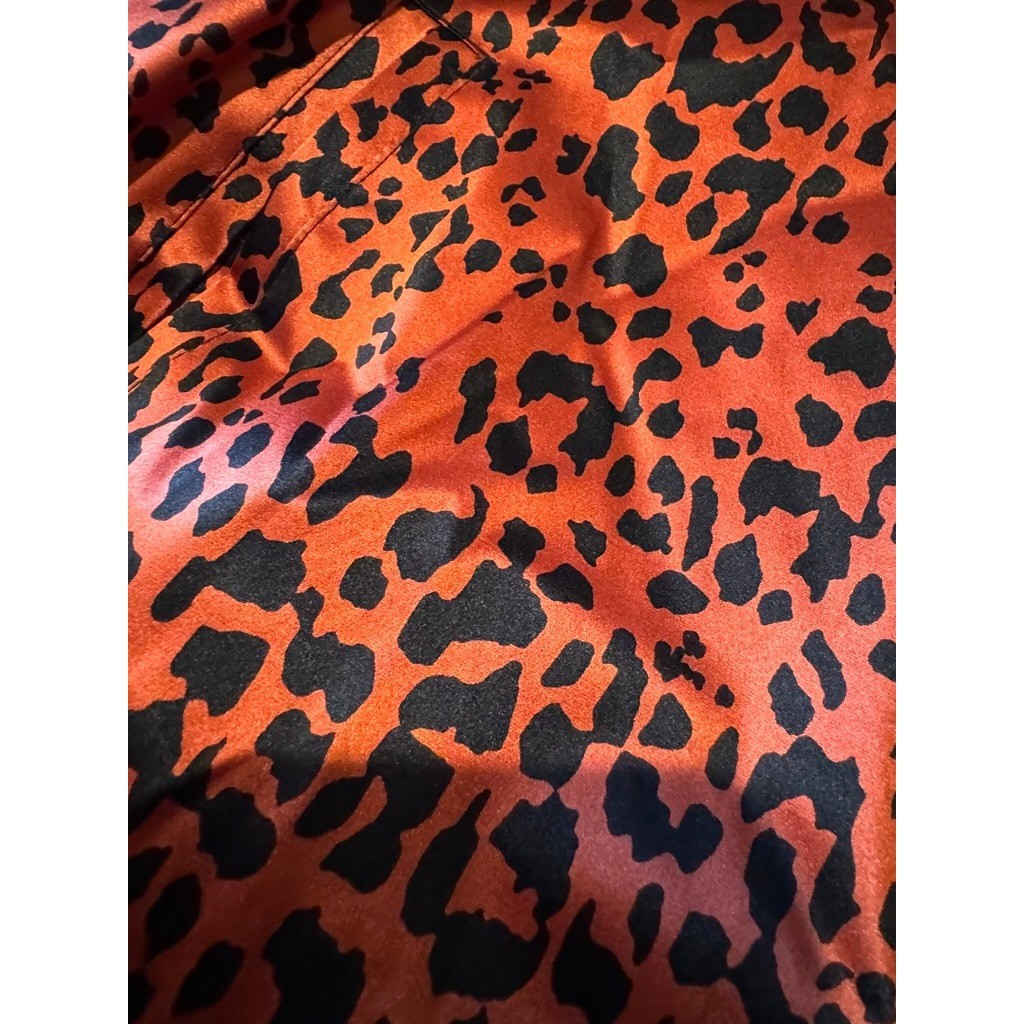 Vintage Mary McFadden Leopard Print Silk Jacket Made in USA Size M