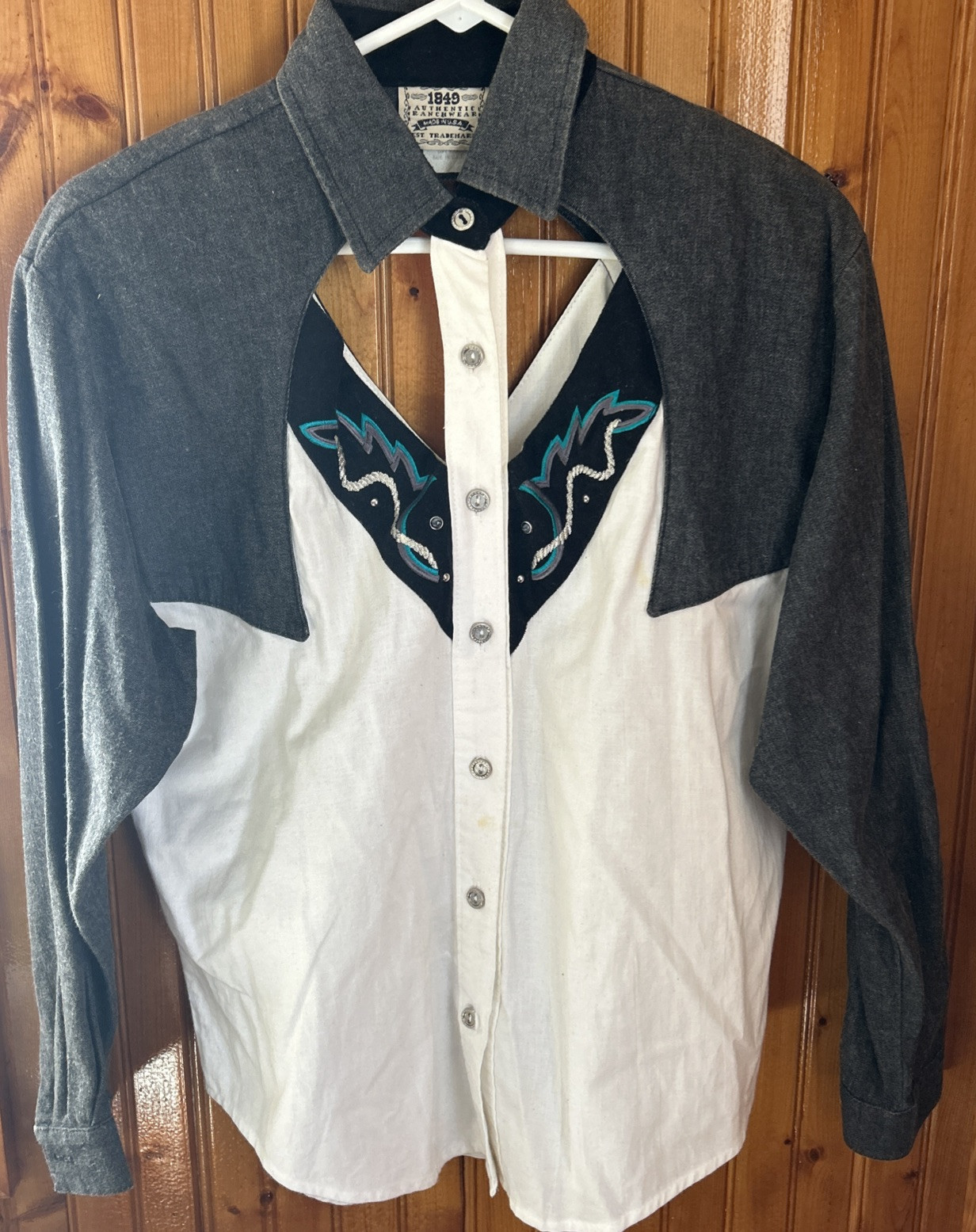 1849 Authentic Ranchwear Vintage 1990’s Western Sz Small Dress Shirt