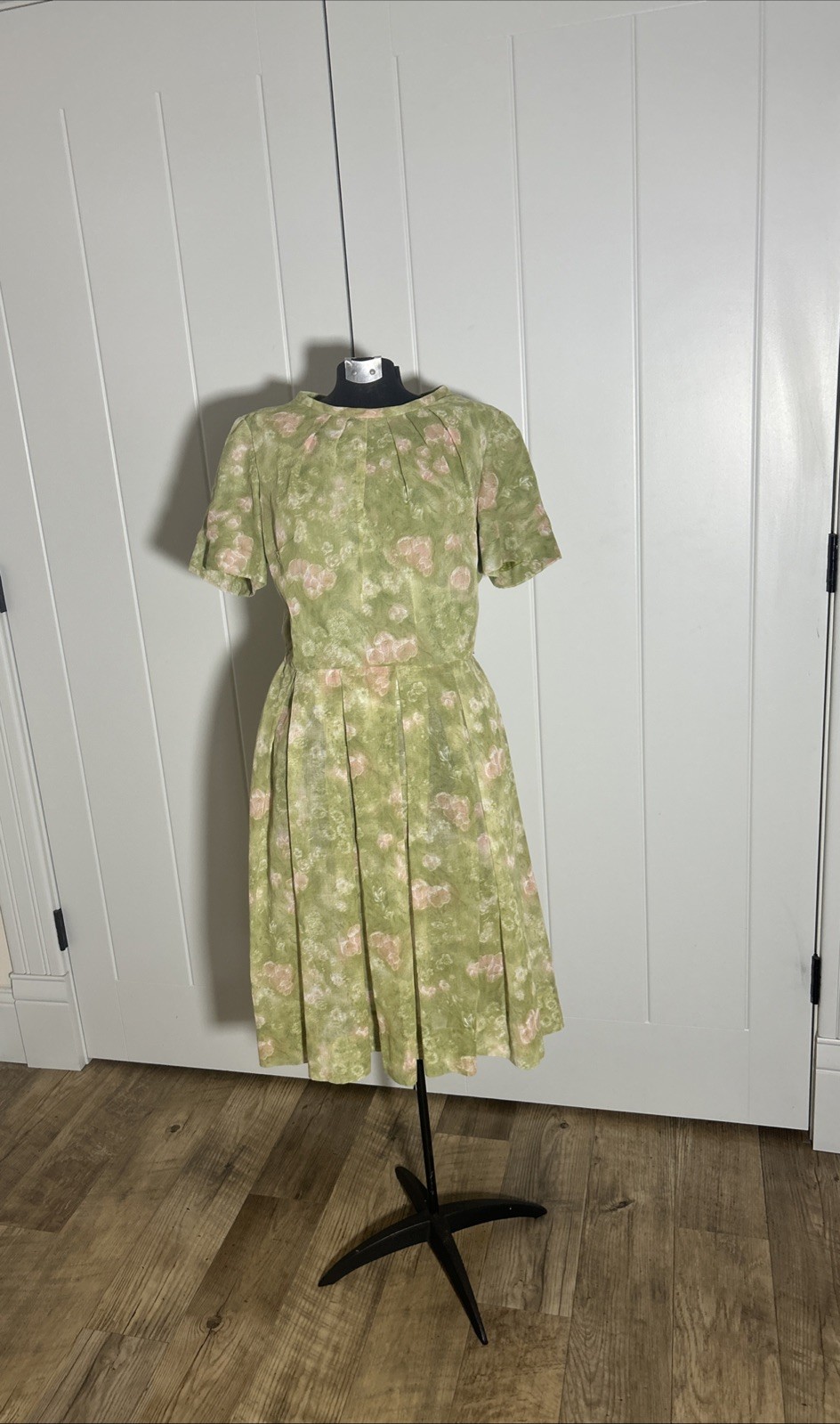Vintage 1950’s Jean Lang Original Green Floral Print Dress