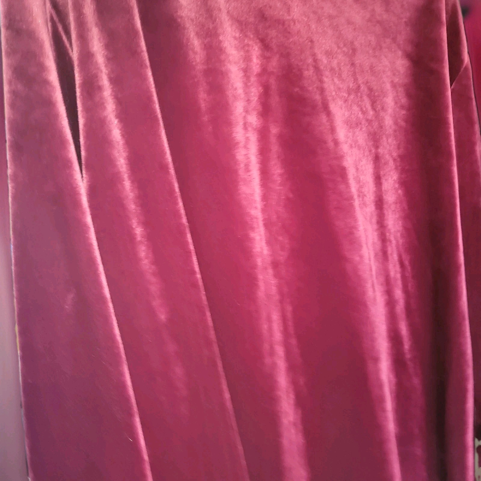 Vintage Velvet Burgandy Top/dress Prelude Womens Pit-to-pit 30″ Pit Down 21″