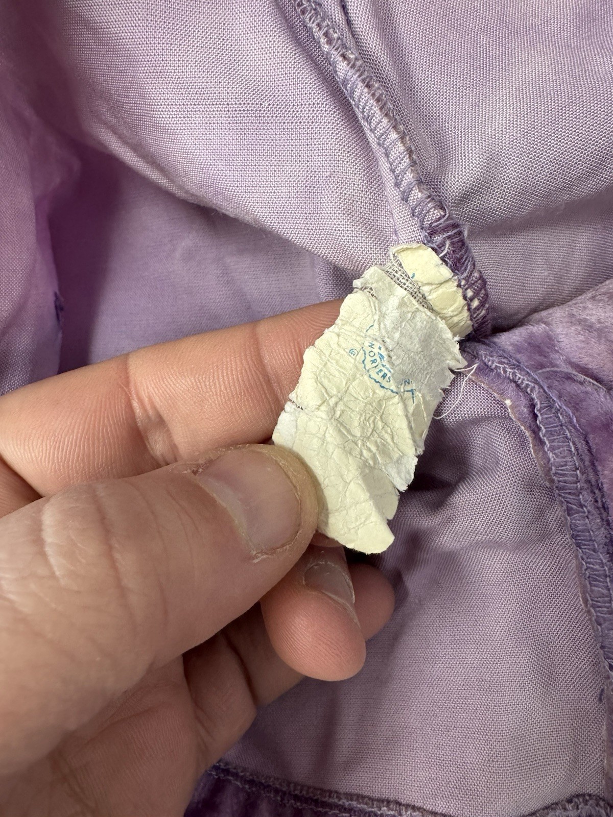 Vintage Purple Velvet Bell Bottoms Button Fly Union Made Sun Fade 27 x 28.5 70s