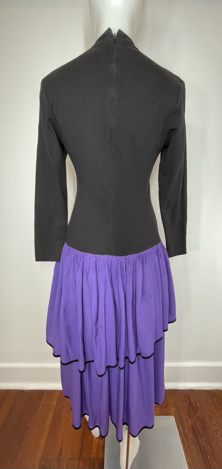 BARBOGLIO Cristina Jan VTG Dress Maxi Layered SZ 6 ( Heavy Wear Flaws