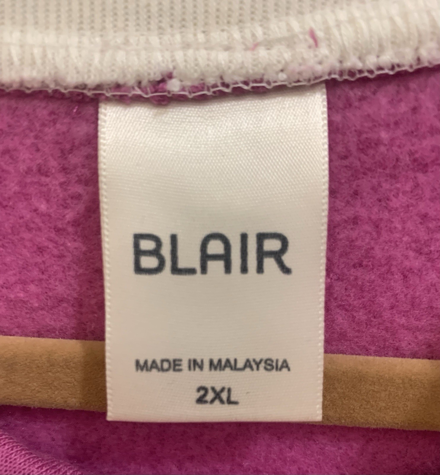 Blair Vintage Purple/Plum 1/4 Zip Double Floral Collar 2x Sweater. 2226