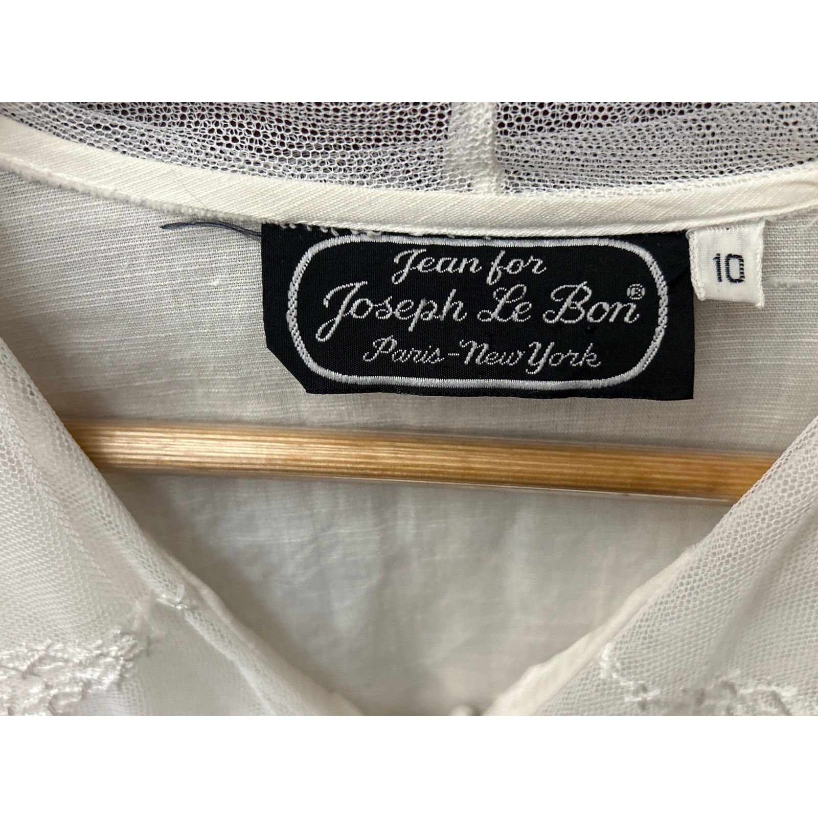 Vintage Jean for Joseph Le Bon Blouse Cottagecore Victorian Romantic Ivory White