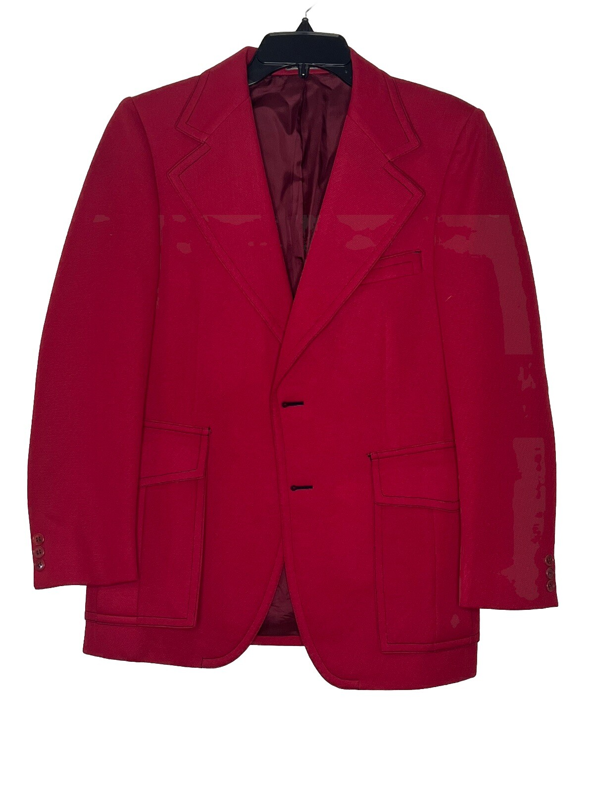 VTG Blazer HISPACOR Arturo Red Sz 40 S Original Tag Found In Pocket Fully Lined
