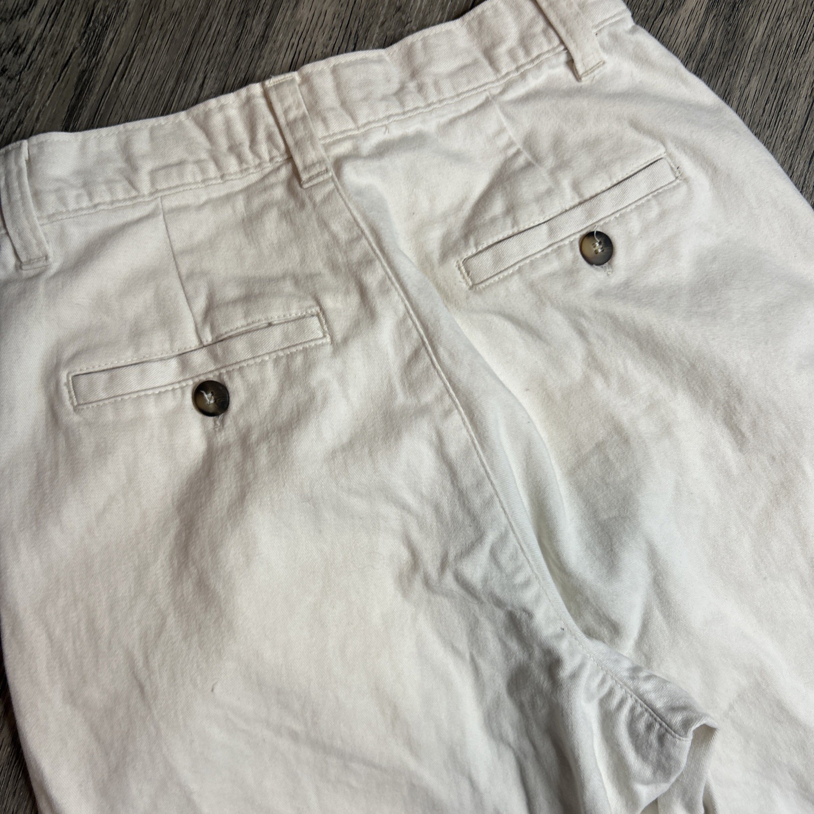 Vintage Paris Sport Club Ivory High Waist Chino Tapered Leg Size 3 Preppy