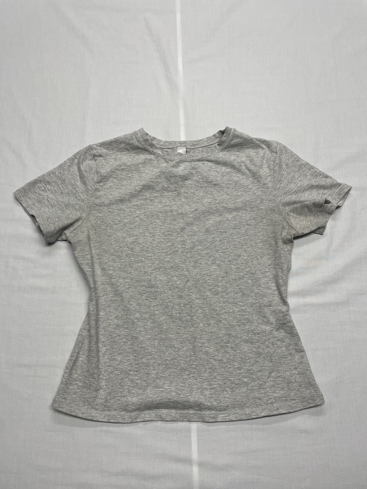 SKIMS Cotton Jersey T-Shirt in Light Gray Size M Shapewear Athleisure Kardashian