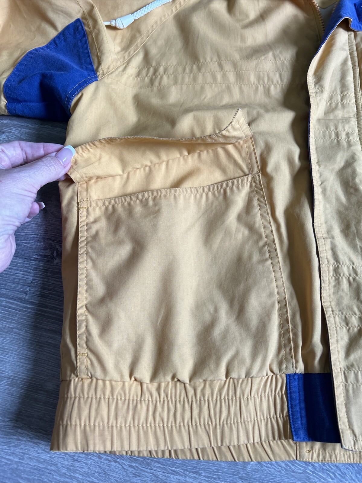 VTG ~ 1980s ~ McGregor Anti-Breeze Yellow & Blue Bomber Style Windbreaker Sz. S