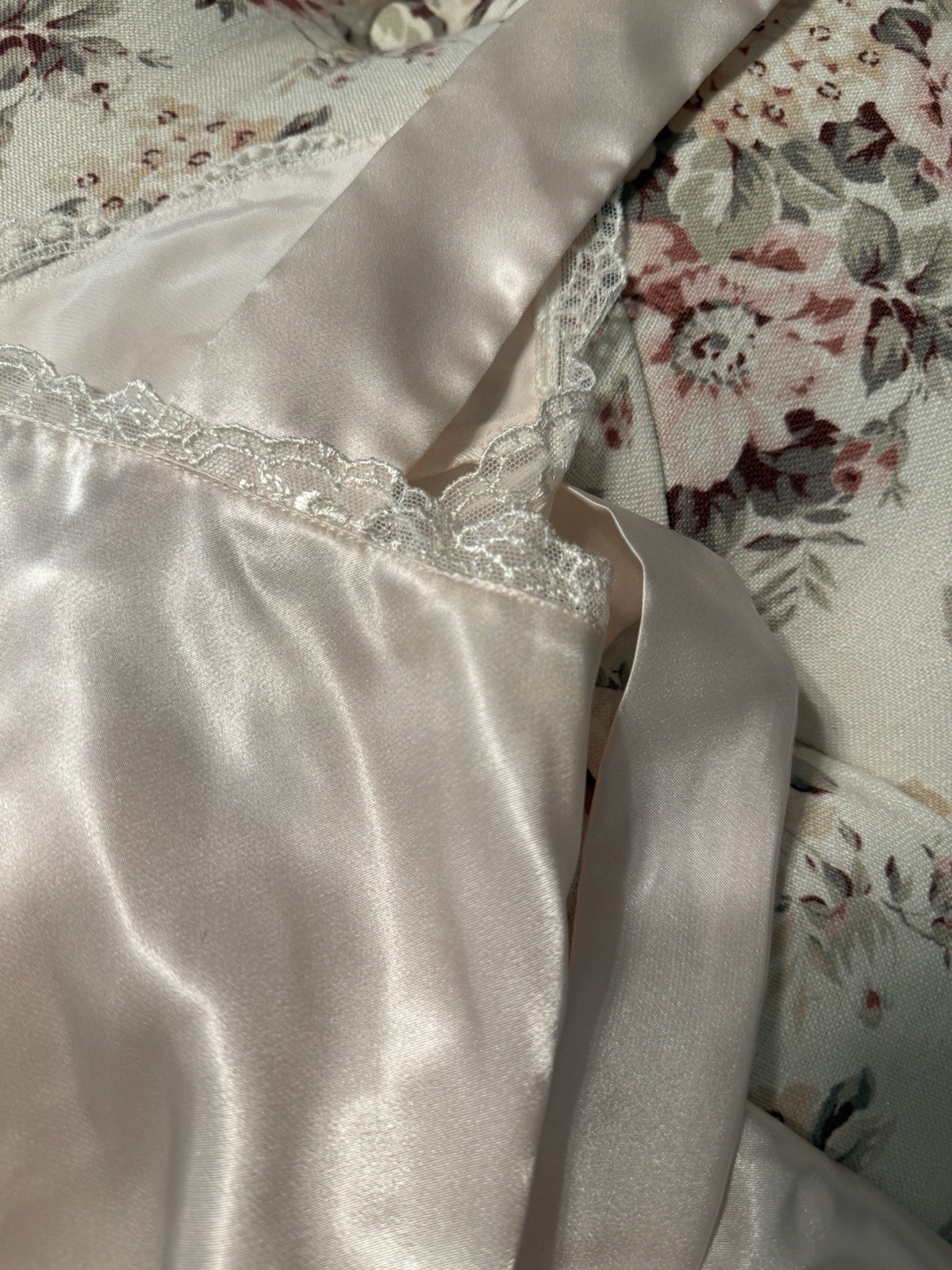 Vintage Harrods London Saxon Lingerie Blush Pink Long Nightgown NEW in Box 1997