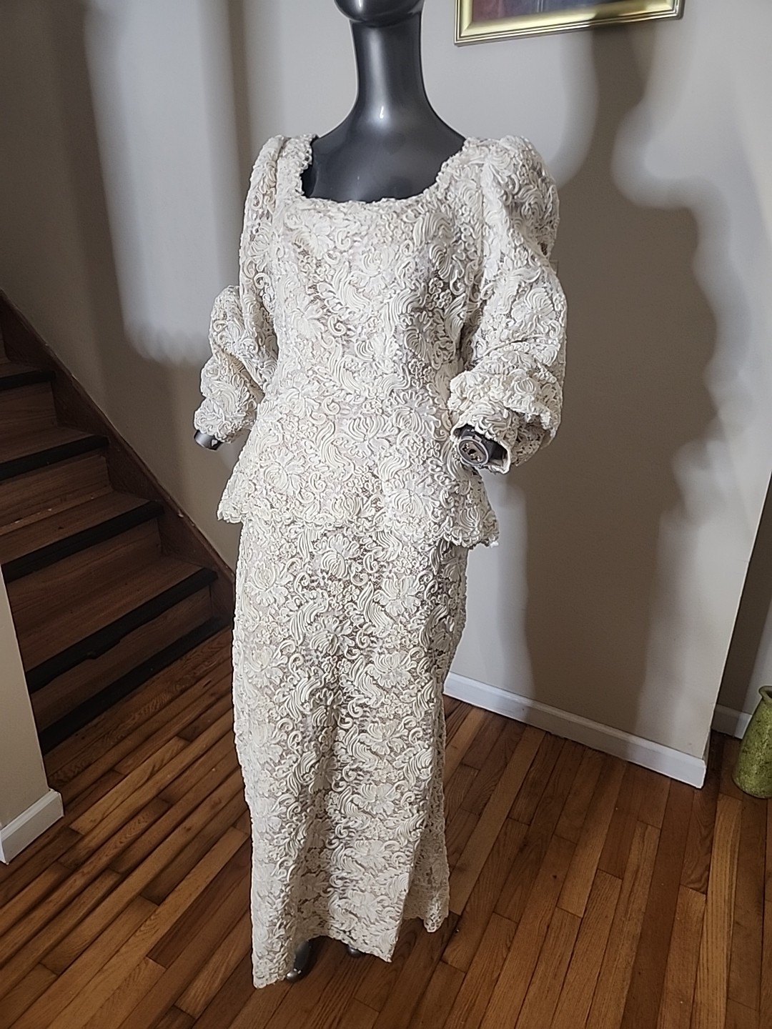 Vintage 70’s Rose Taft Dress Not Sure What Size Is Maybe 12 Or 14