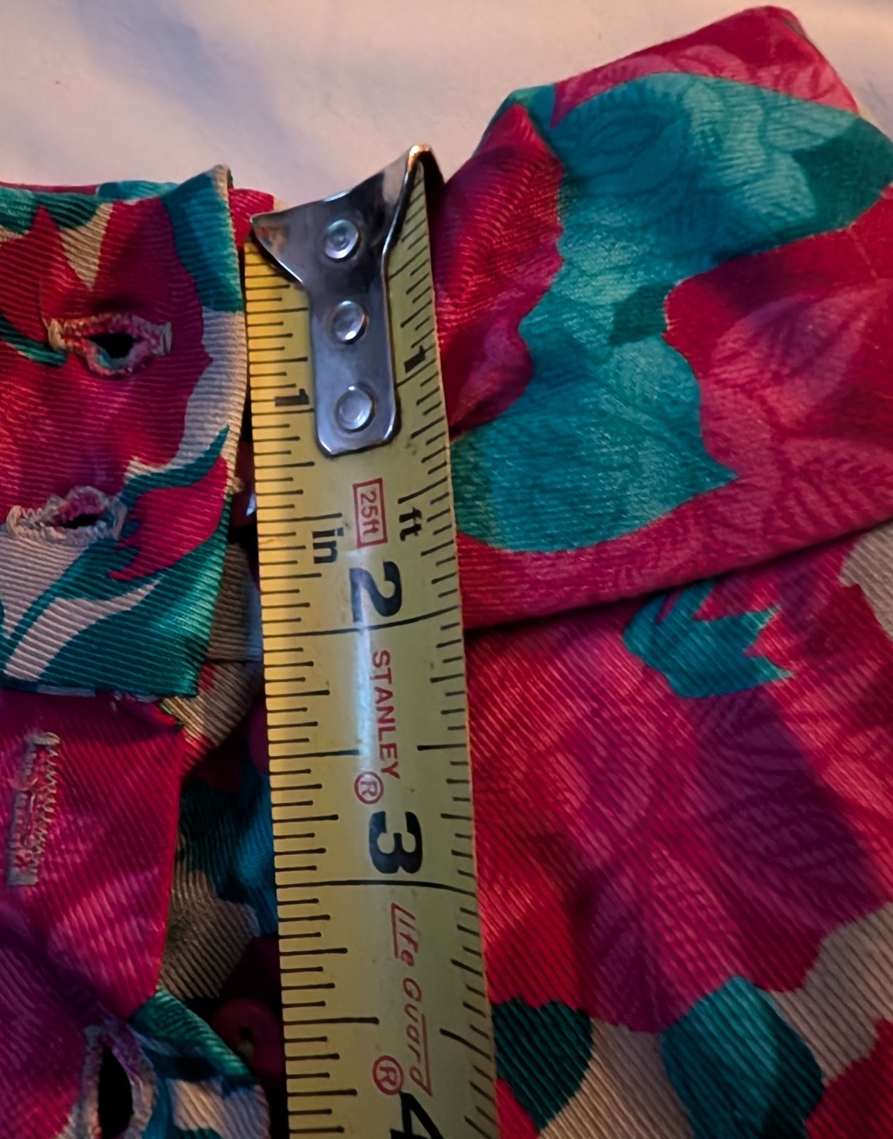 Pendleton VTG Blouse Sz 6 Red &Teal Top Cuffed Long Sleeves High Neck Business