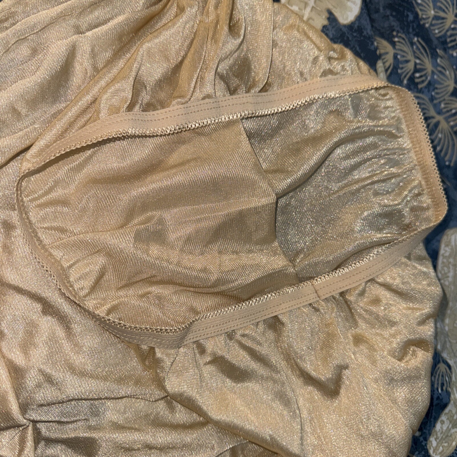 Vintage Underscore Satiny Nylon Panties Size 7 Granny Shimmery Ivory NWOT