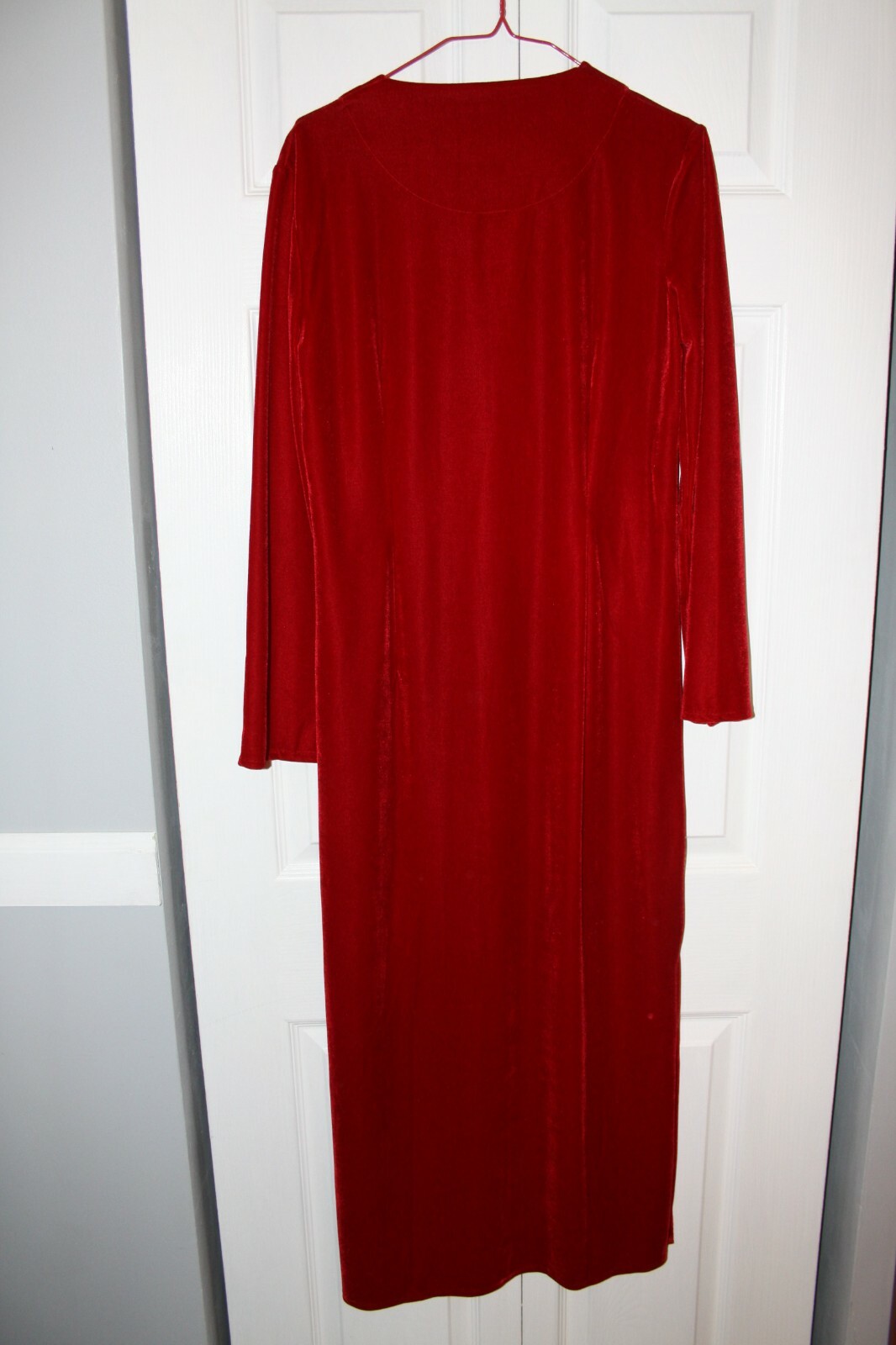 Vintage Silx by August Silk blue robe size small, long, 52.5″ beautiful