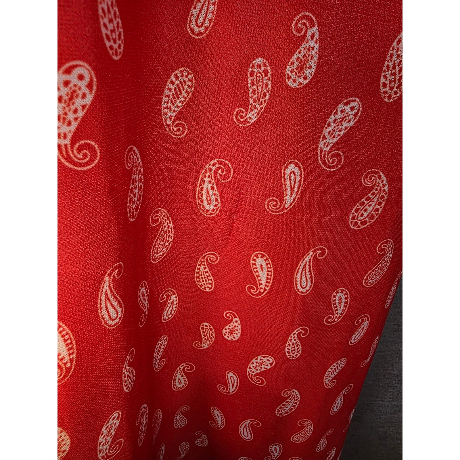 Vintage 70s Jack Hartley Inc Miami Red Bandana Boho Dress Sz Sm *READ*
