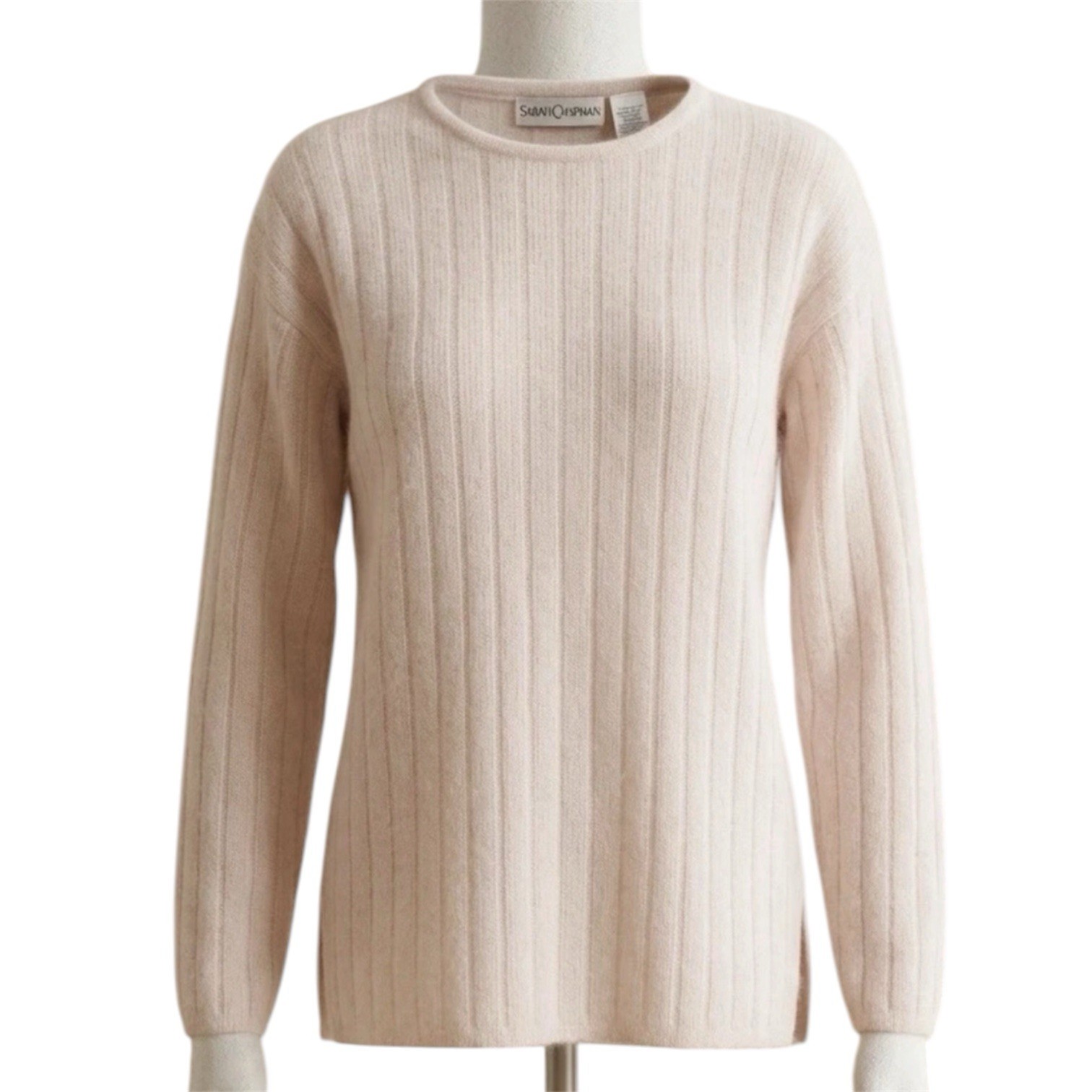 Sarah Chapman Vintage Women Lambs Wool Angora Sweater Pink Small Casual Winter