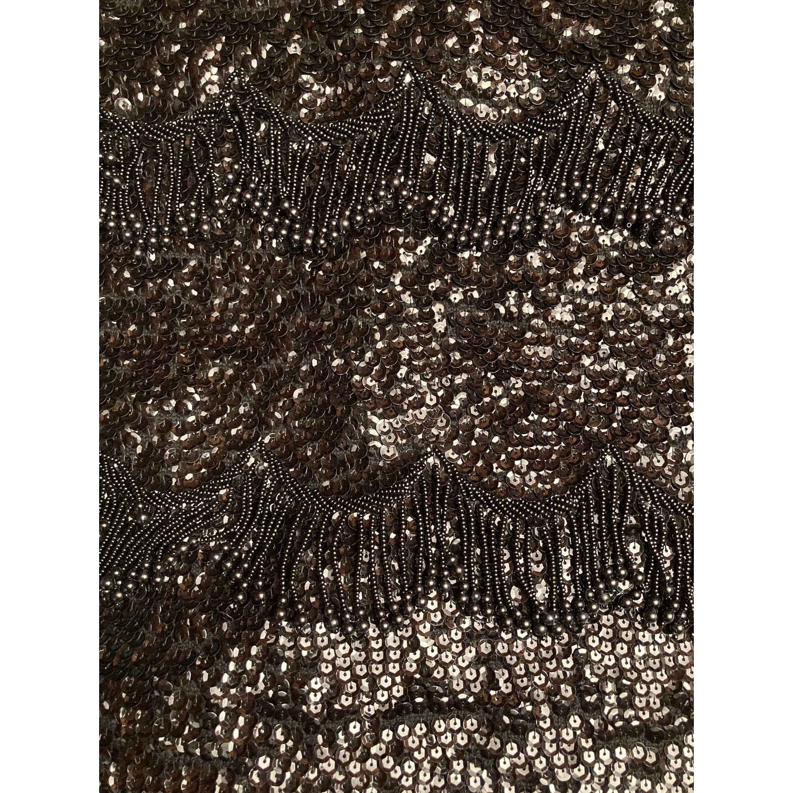 Vintage 60s Sequin Top Size Medium 1960s Retro Black Mod Cocktail Glam New Years