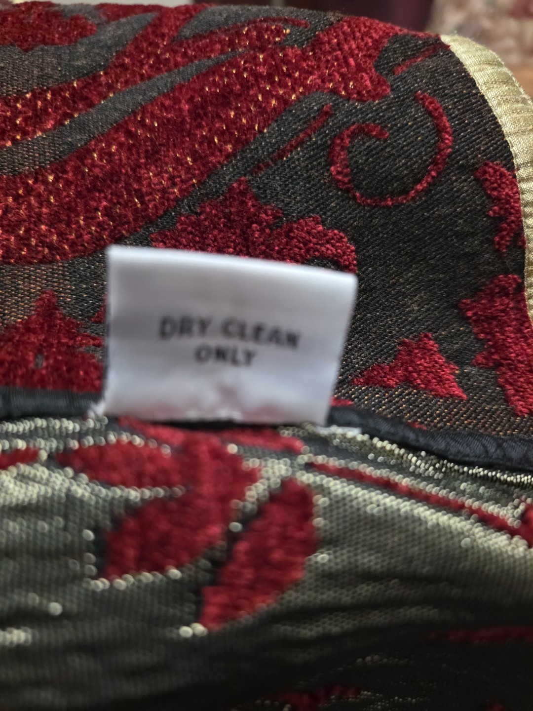 Vintage YakMagik Blazer Women’s L Red Black Gold Tapestry Embroidered