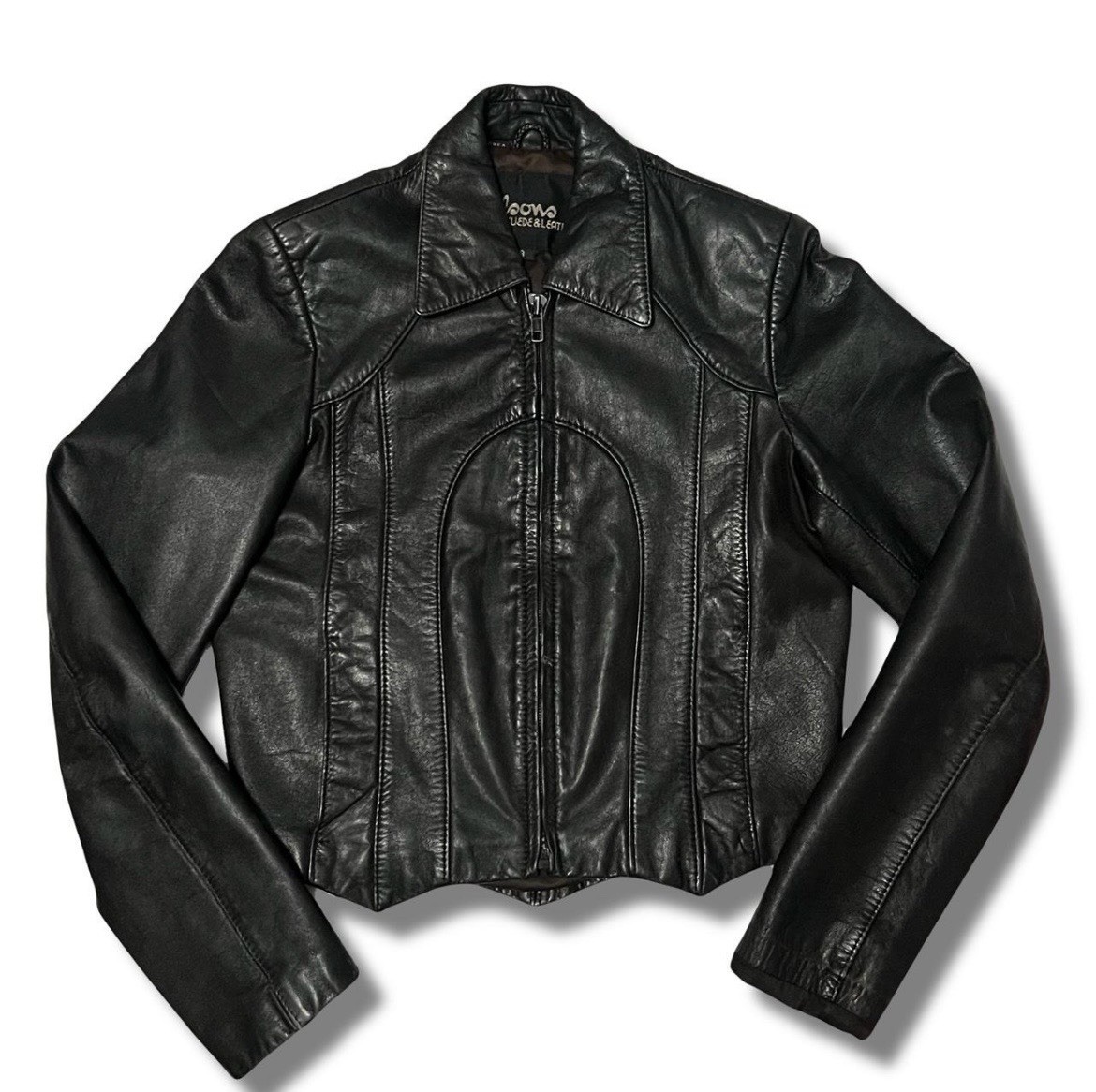 Vintage 1970’s Wilson Suede & Leather fitted cropped jacket