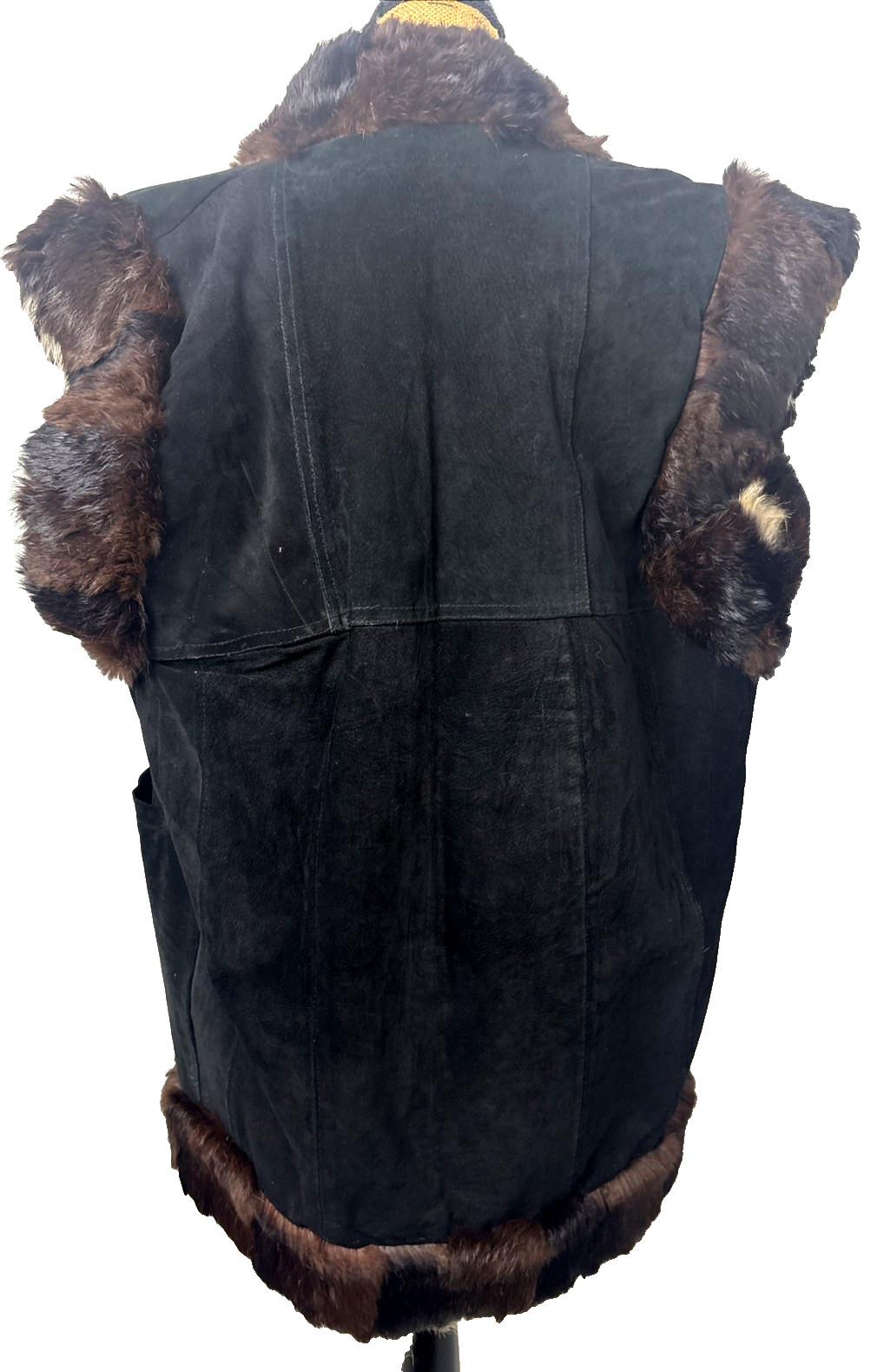 Vintage Women’s XL Real Fox Fur Genuine Suede Leather Reversible Vest