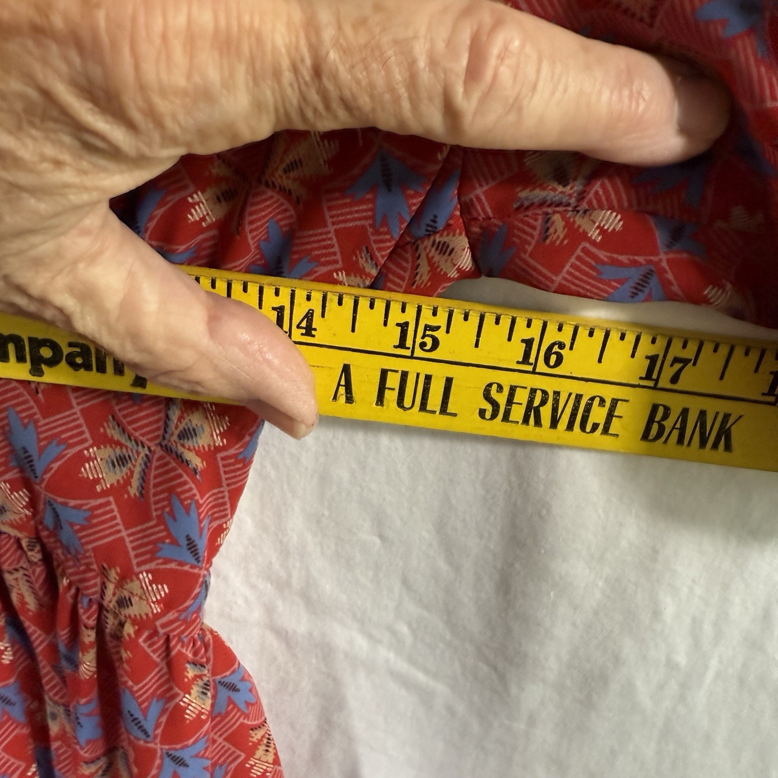 VTG 70’s L Rothschild San Francisco Red Floral Prairie Cottagecore Dress No Sz