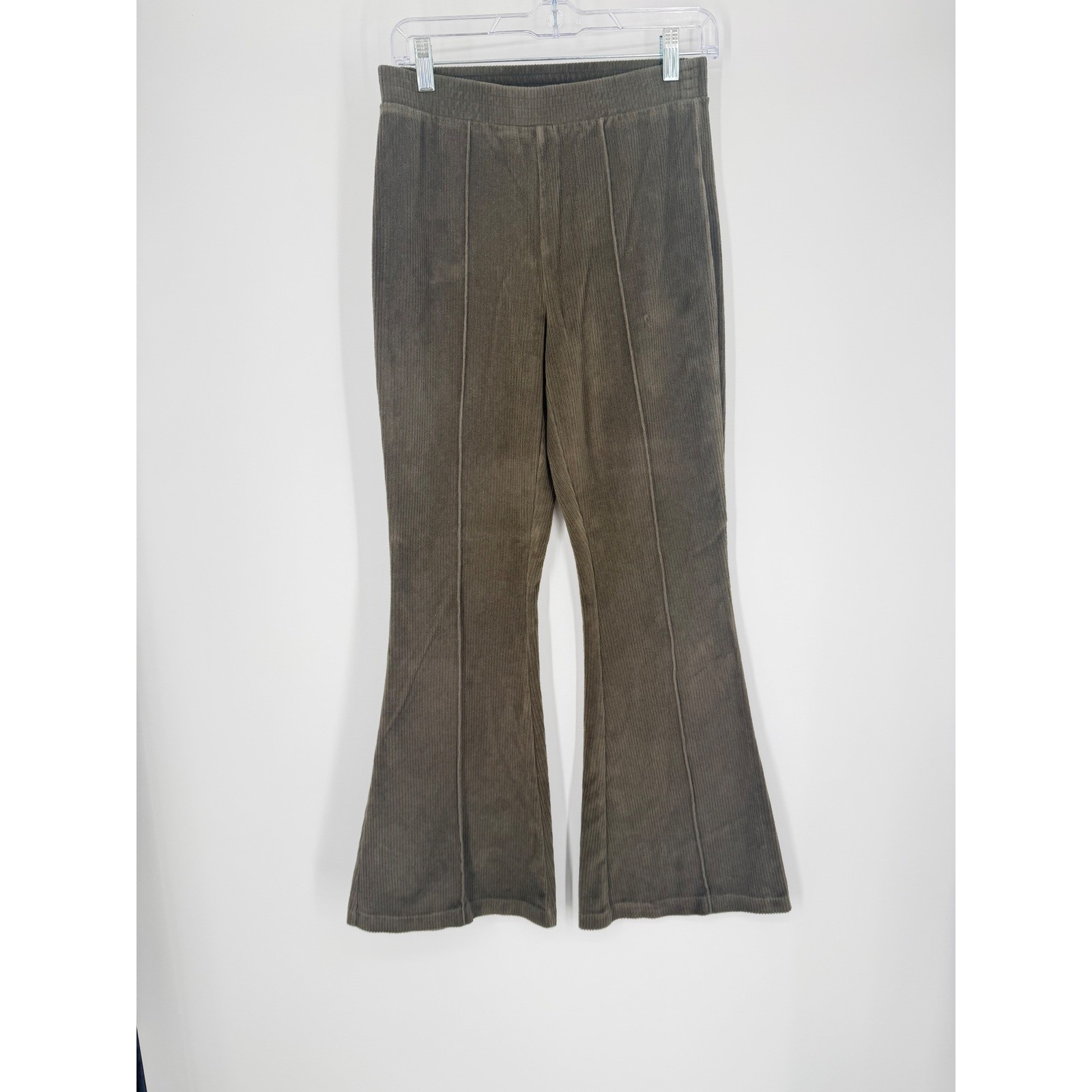 Aerie Womens Groove-On Rib Velour Flare Pants Small Boho Chic Festival 70s Retro