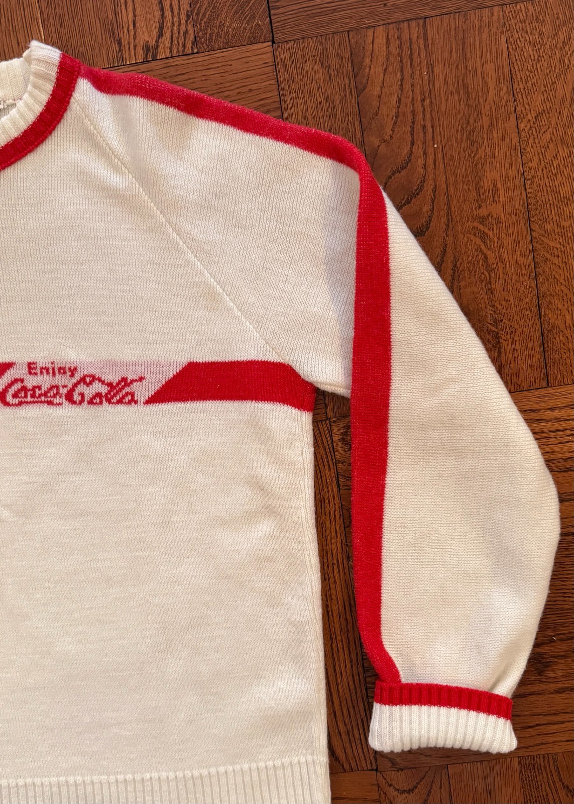 Vtg Cheerleader Set, Enjoy Coca Cola embroidery, Sweater & Pleated Skirt M, Cool