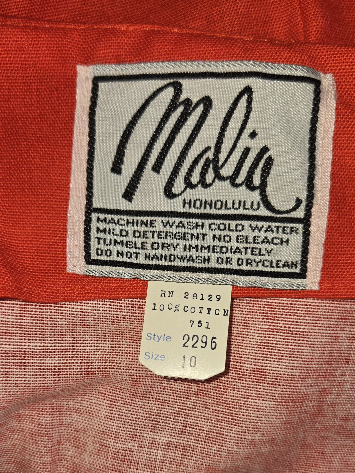 Malia Honolulu Vintage Sun Dress Red White Double Straps Belt Cotton Equestrian