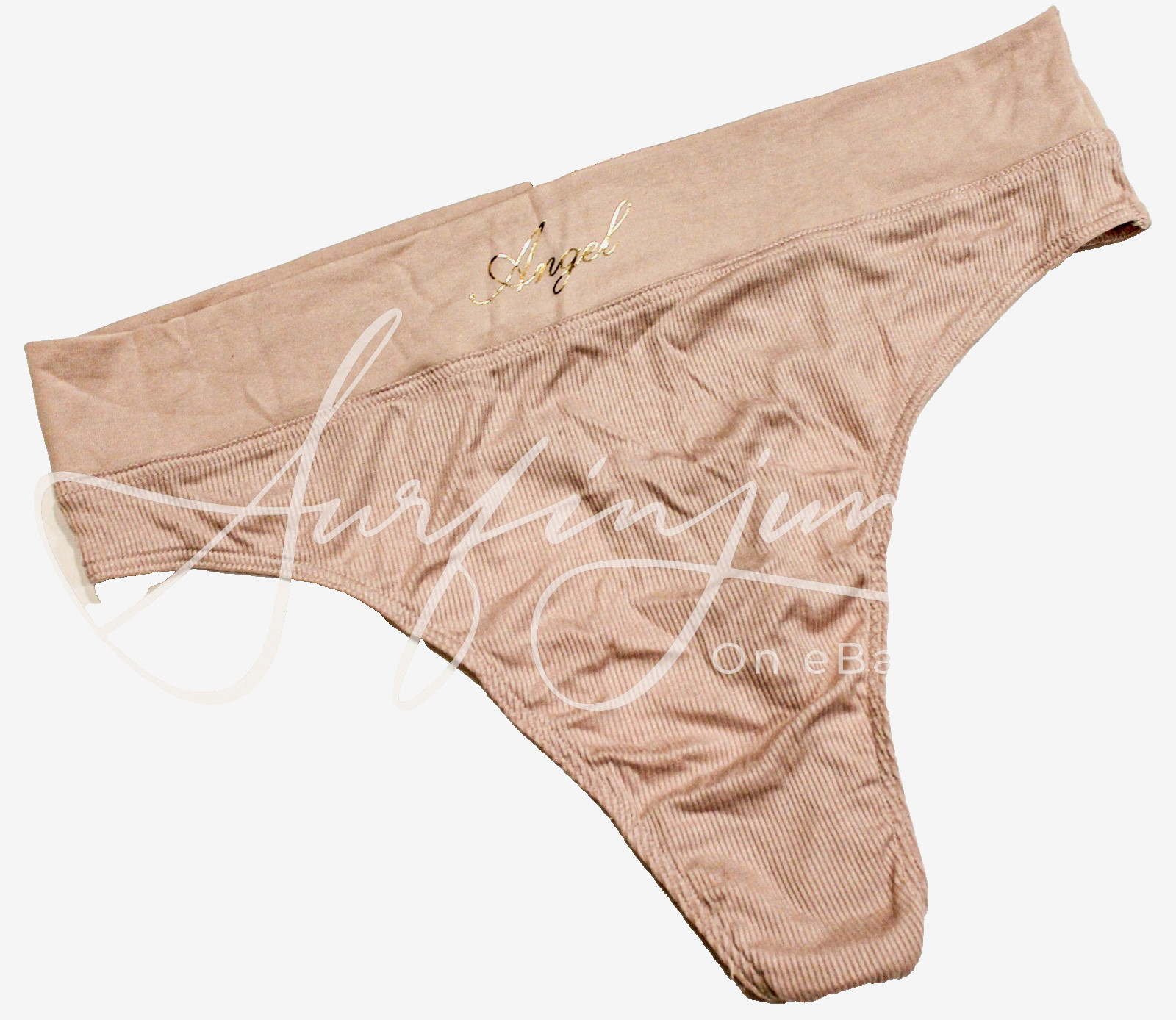 Victoria Secret Vintage Panty Brazilian Bikini Thong High Rise XL Beige X Large