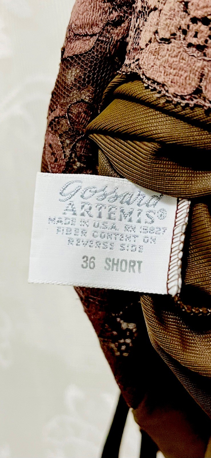 Gossard Vtg. Lace Slip Dress 36 Short