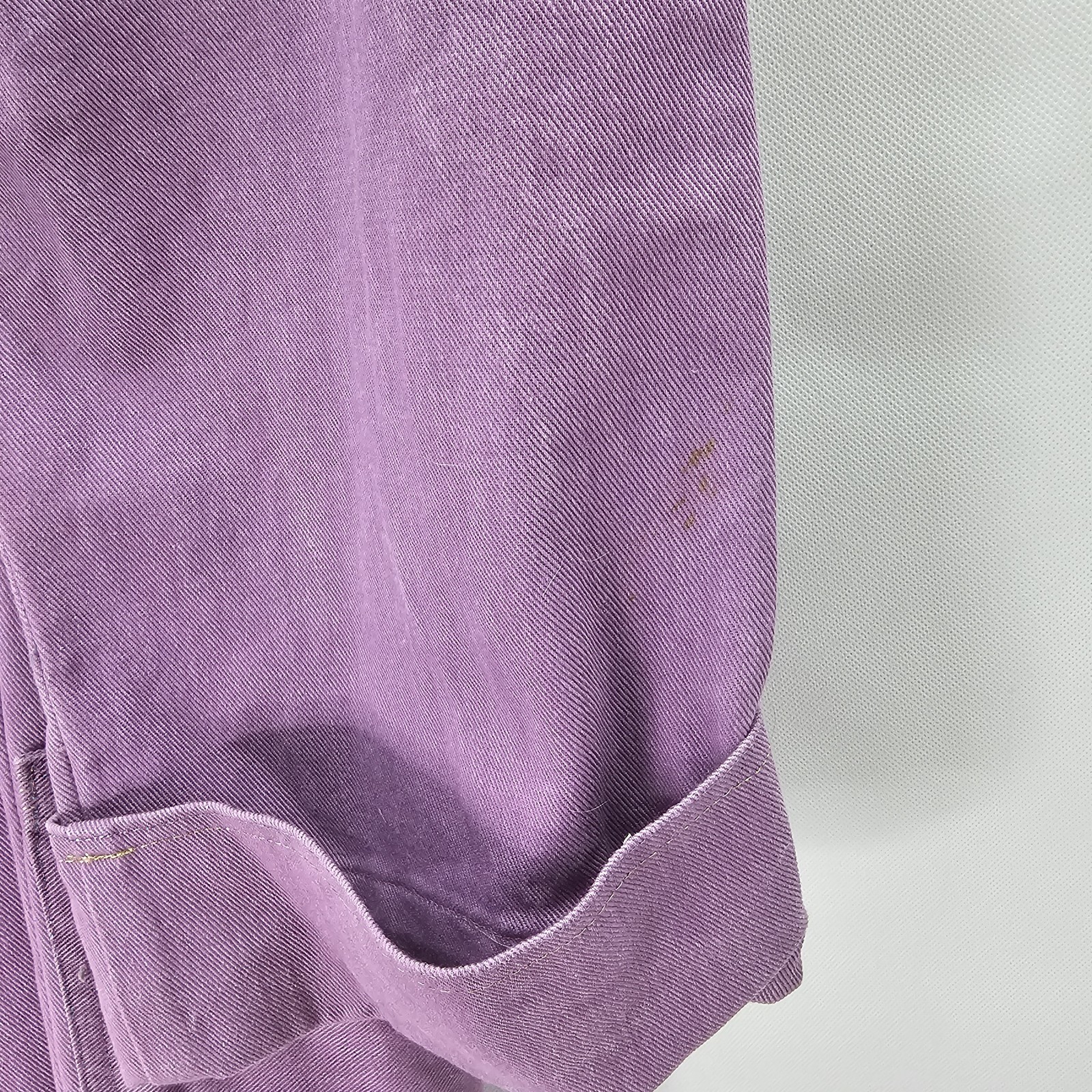 Pre- Owned Vintage Unbranded Women Chest Size 54 Inches Lilac Painted Denim Coat
