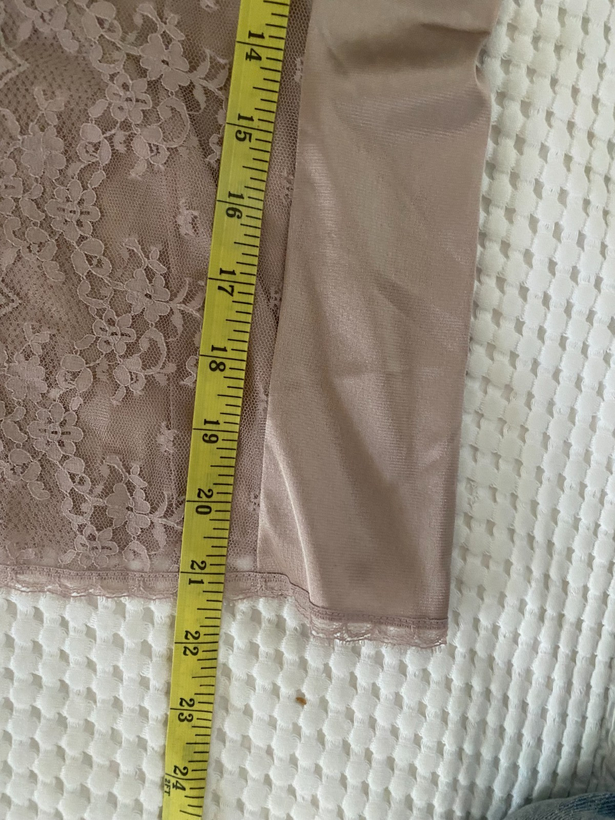 Vintage 1980s Vanity Fair Sheer Lace Cami Taupe Tan Boho Medium
