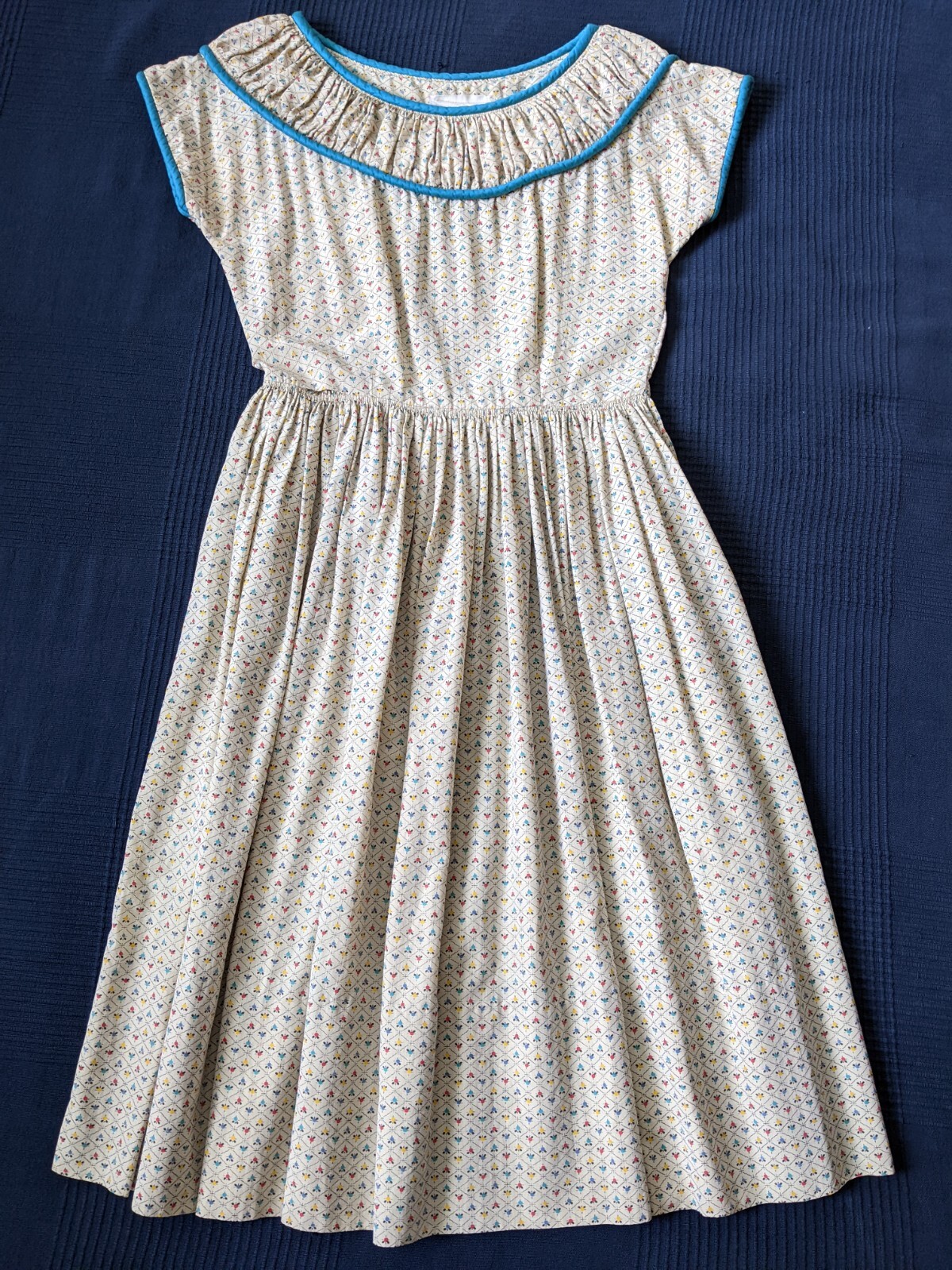 Vintage 1950s Dress Vicky Vaughn Junior small medium Swingy