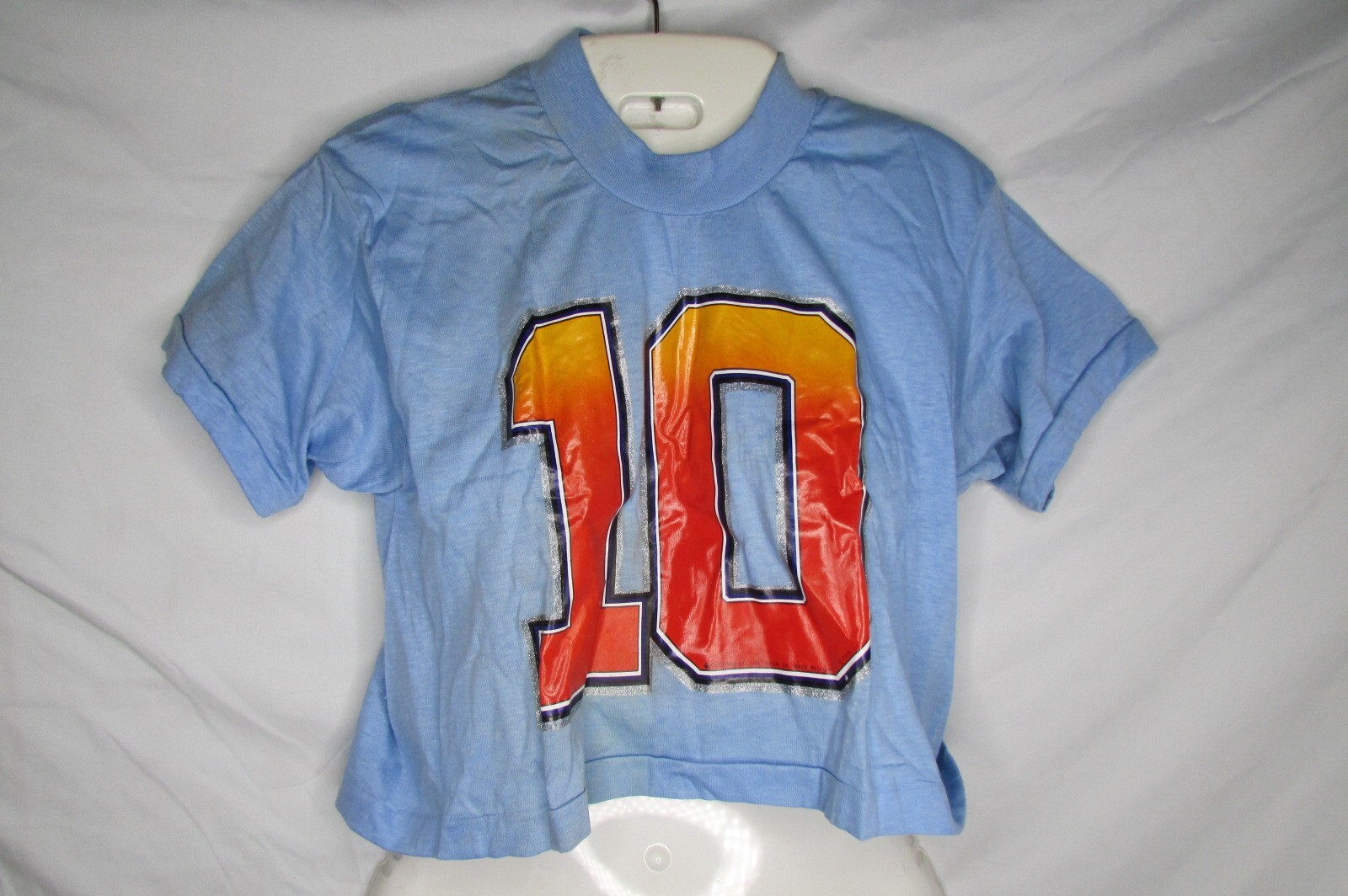 Devknit Crop Top #10 Graphic Shirt Cotton Blend Adult Medium 38-40 Vintage 1979