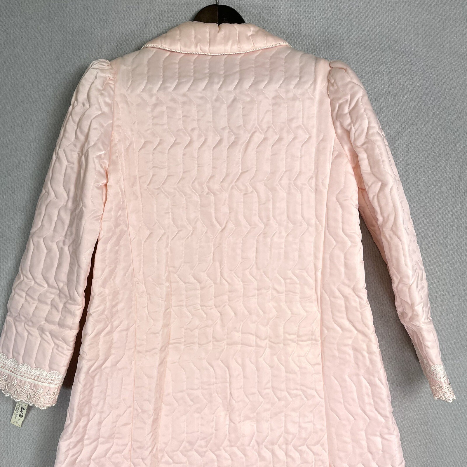 VINTAGE Christian Dior Lingerie Satin Lace Quilted Robe House Coat Sissy NOS!