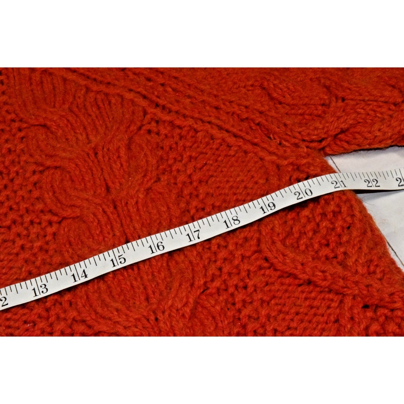 VTG Nieman Marcus Womens Wool Sweater Size M 60s Burnt Sienna Chunky Made Italy