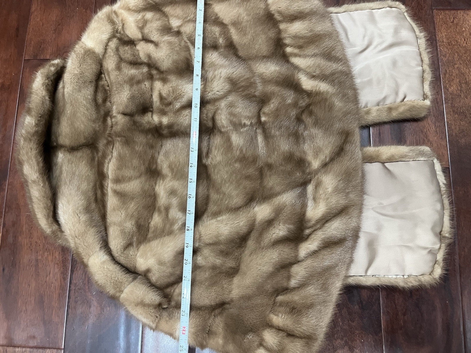 Vintage 60s Blonde Mink Fur Cape Stole Shawl Jacket Cropped Bridal Old Hollywood