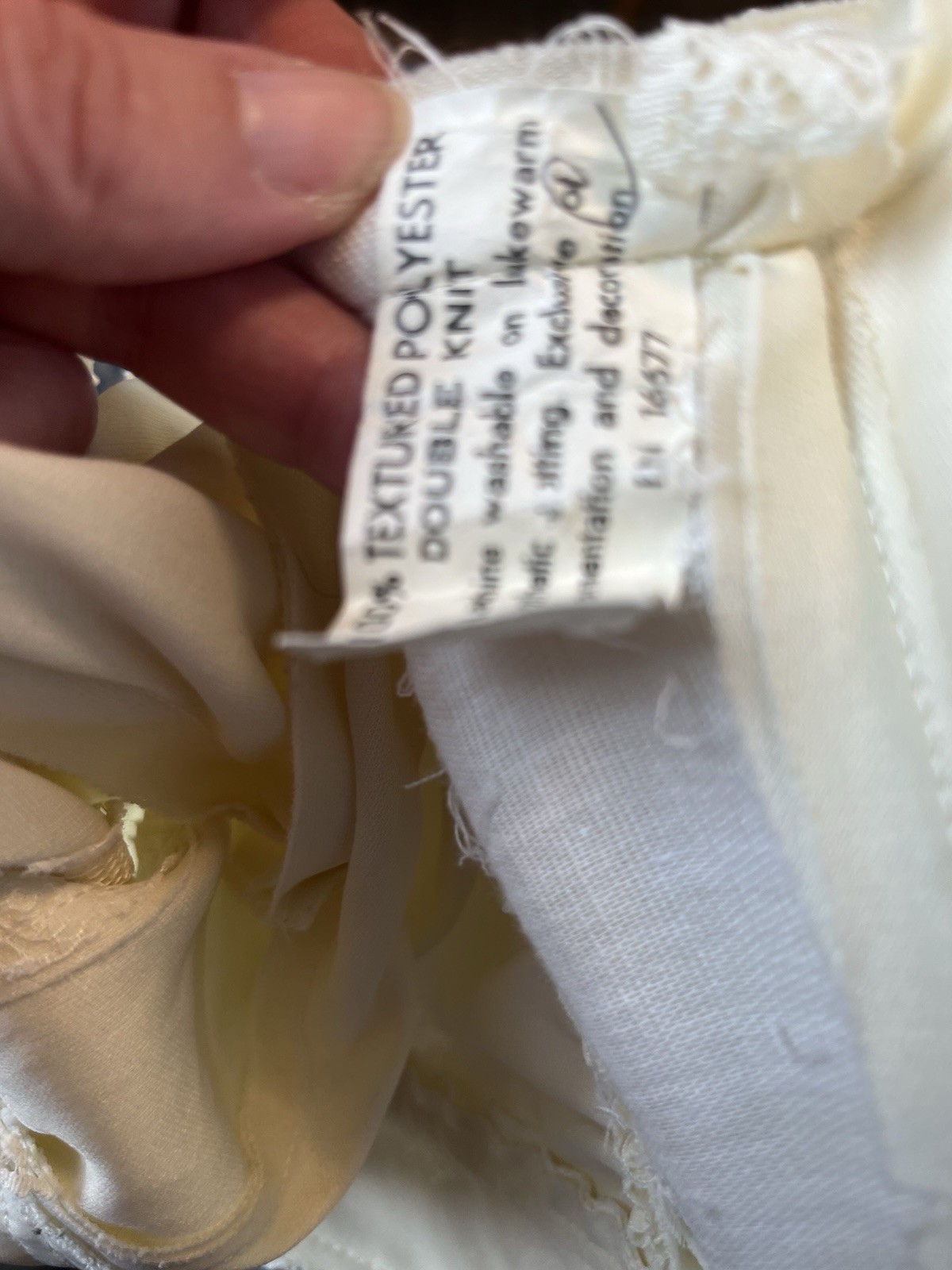 1970s Cream Prairie Style Wedding Dress