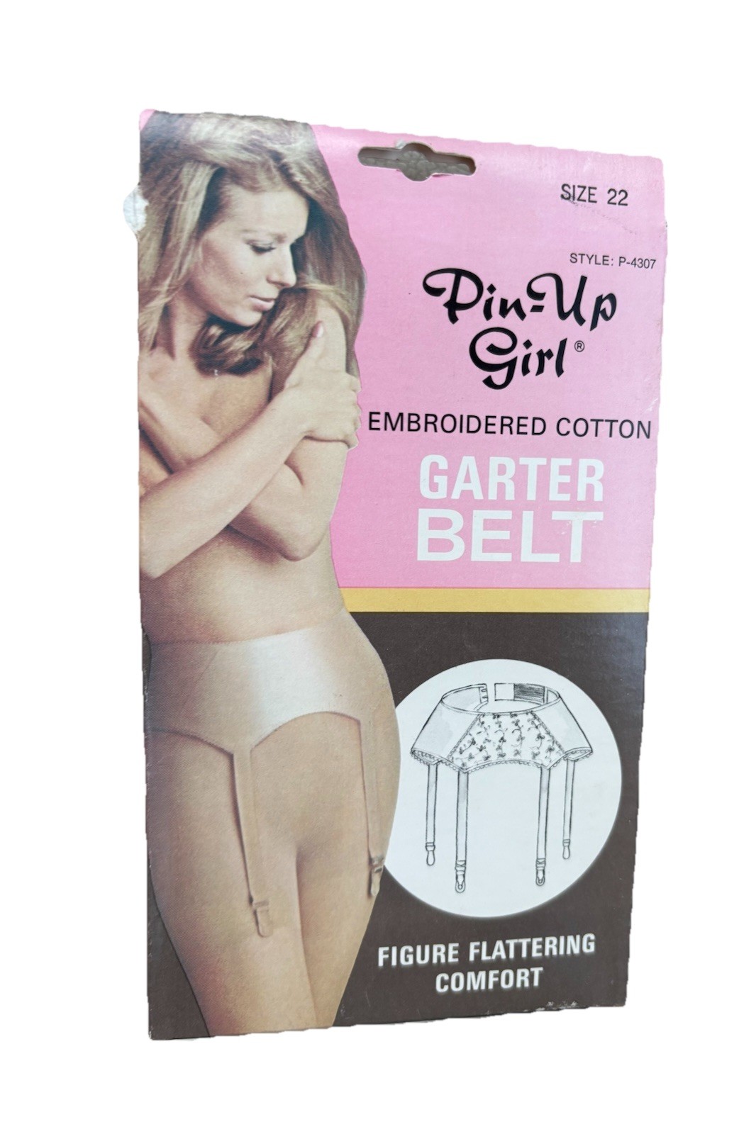 Vintage Pinup Girl Garter Belt XS Size 22” Waist New In Box 70s 60s Nos VTG