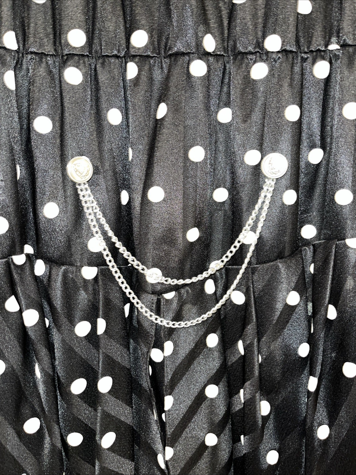 Vintage 80s Cue dress size 20 black polkadot bubble Drop Waist