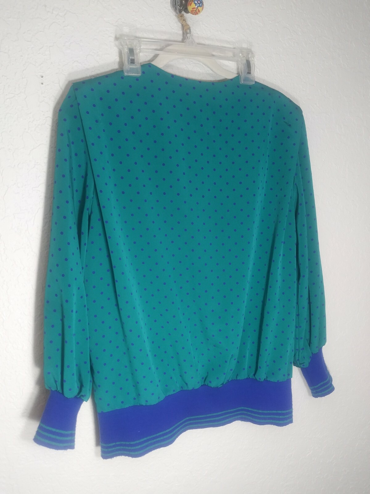 Evanna Vintage 80s Polka Dot Striped 2-Piece Office Set Made in USA 14 Petit