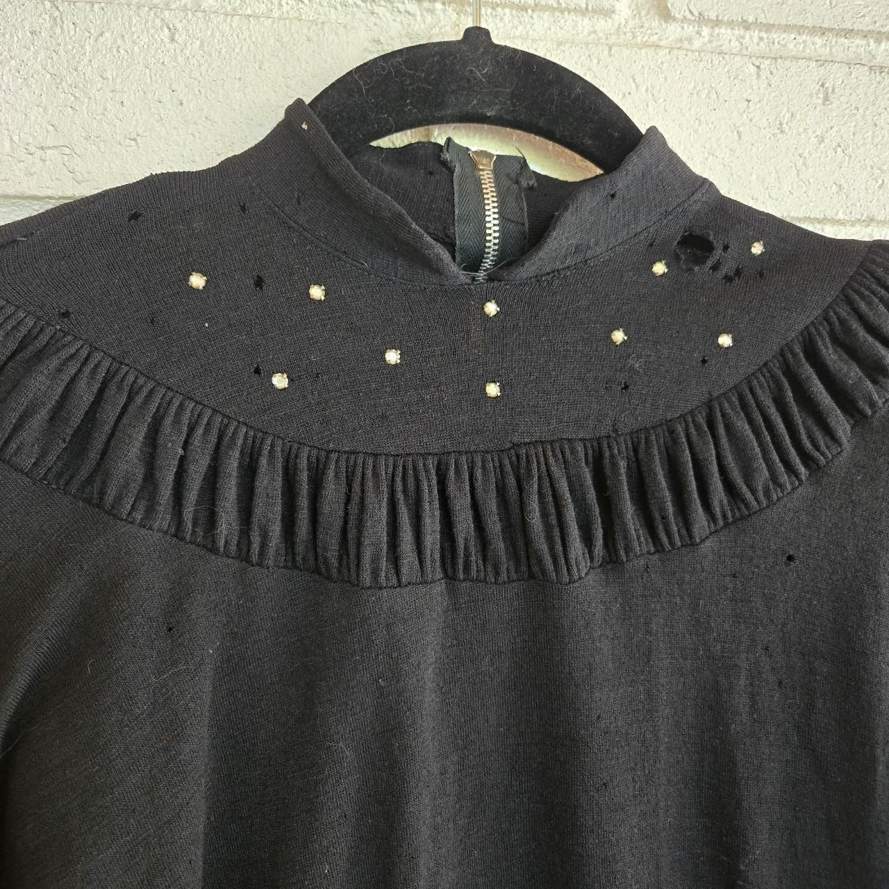 Vintage 1940s Fitted grey and black dress set