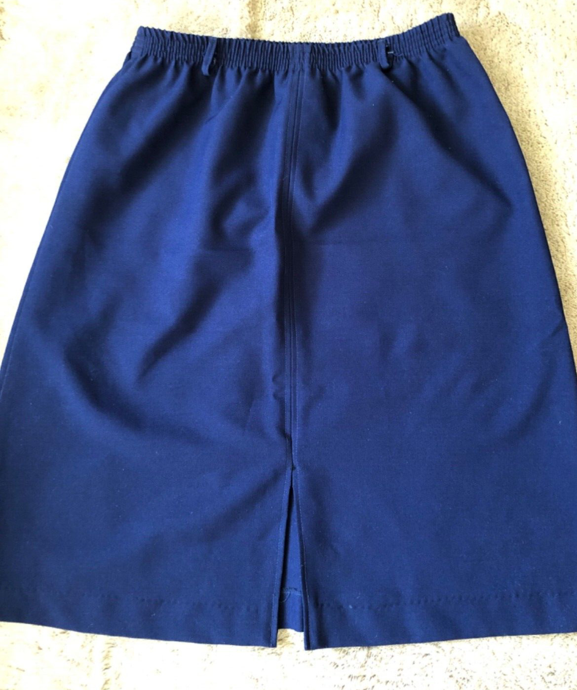 Women’s skirt size 14 blue 25” length waist 28-35” Elastic Stretch
