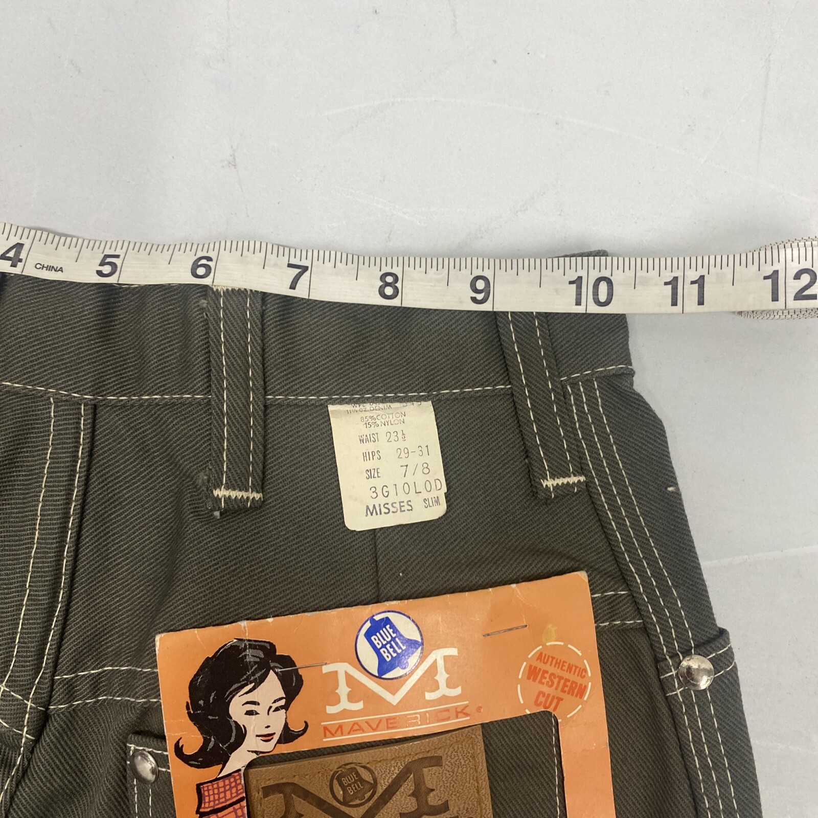 Vintage Maverick Sanforized Shorts Blue Bell Deadstock 50s 60s Rare Western Cut